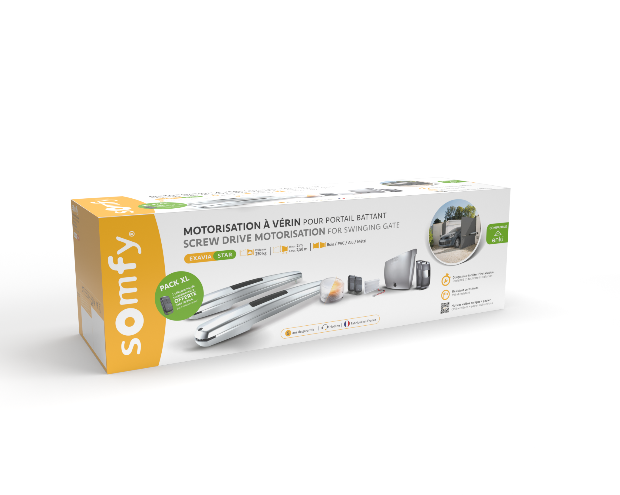 Moteur de portail à verins connecté, SOMFY, Exavia XL - 4