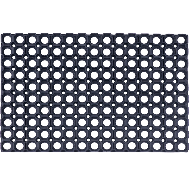 Wycieraczka zewnętrzna Flavio 100 x 50 cm gumowa czarna Inspire