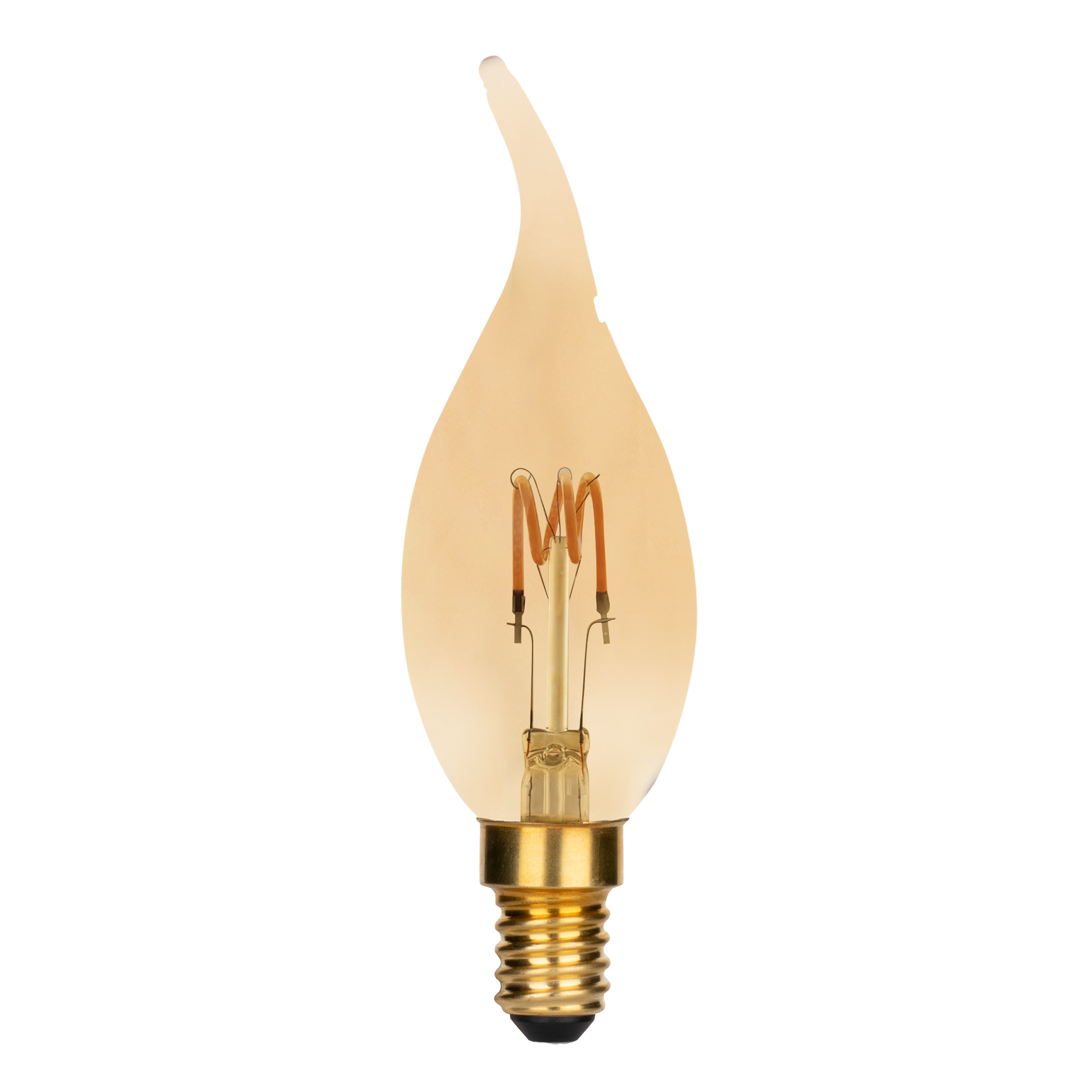 Bombilla decorativa LED filamento E14 forma vela 200 lúmenes 3.4W color de la luz blanco cálido 1800K CRI 89-80 luz natural y fiel - 2