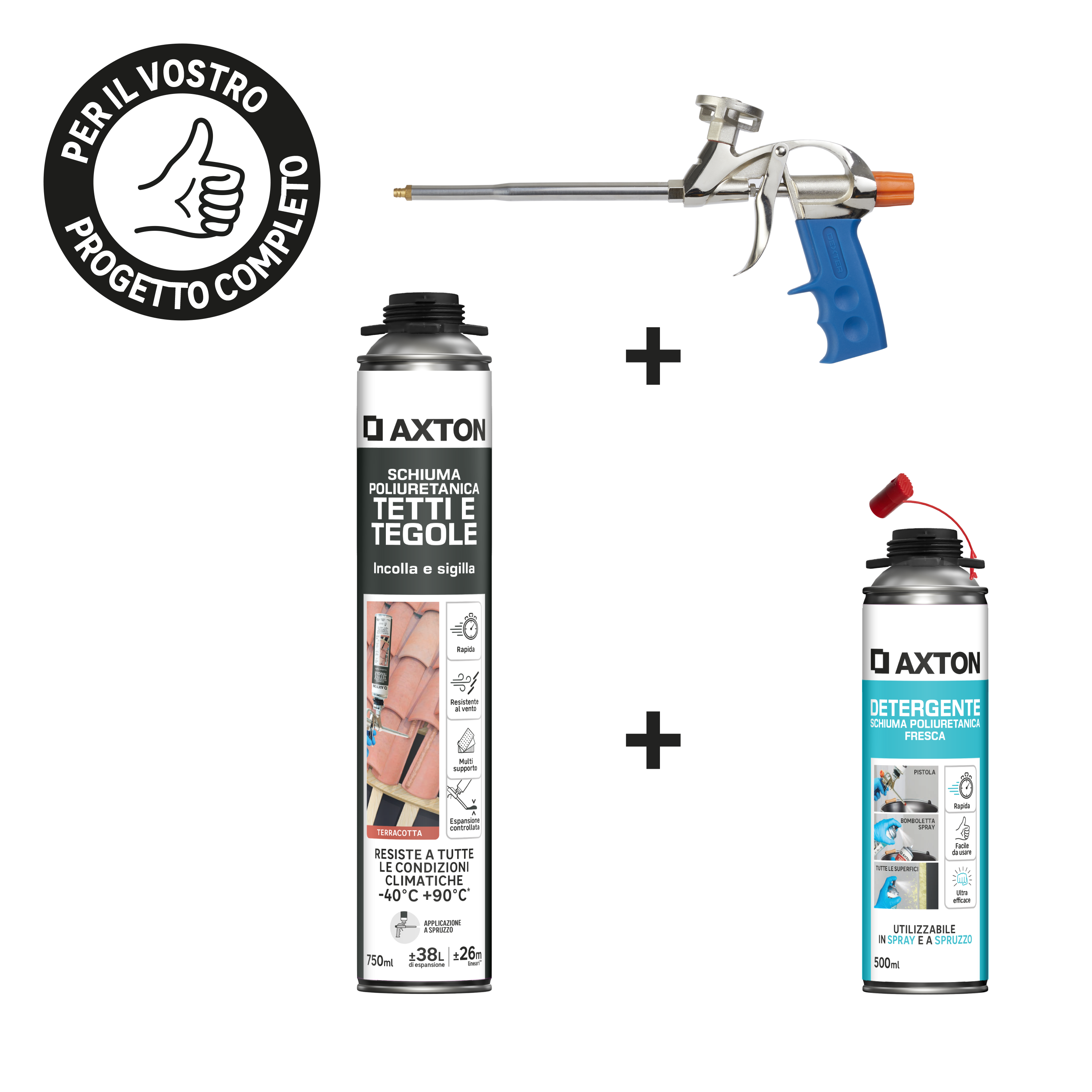 Schiuma espansa poliuretanica AXTON per pistola per isolare 750 ml - 3