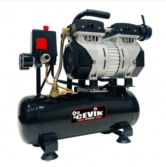 Compressor sem óleo silencioso CA-CS6 8 Bar 3/4 HP 6 L Cevik - 2
