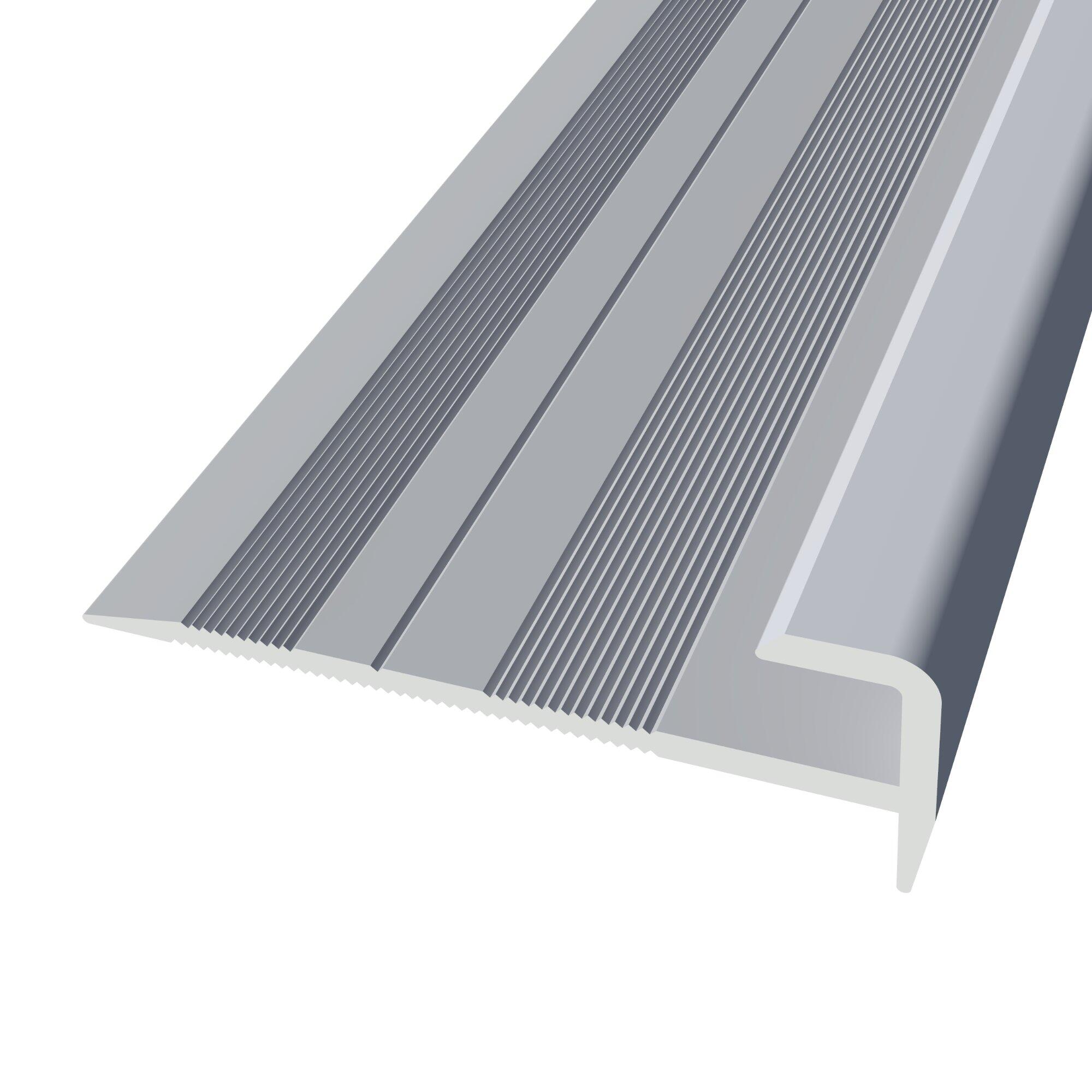 Perfil de canto de aluminio color gris plata 5x2700x14mm | Leroy Merlin