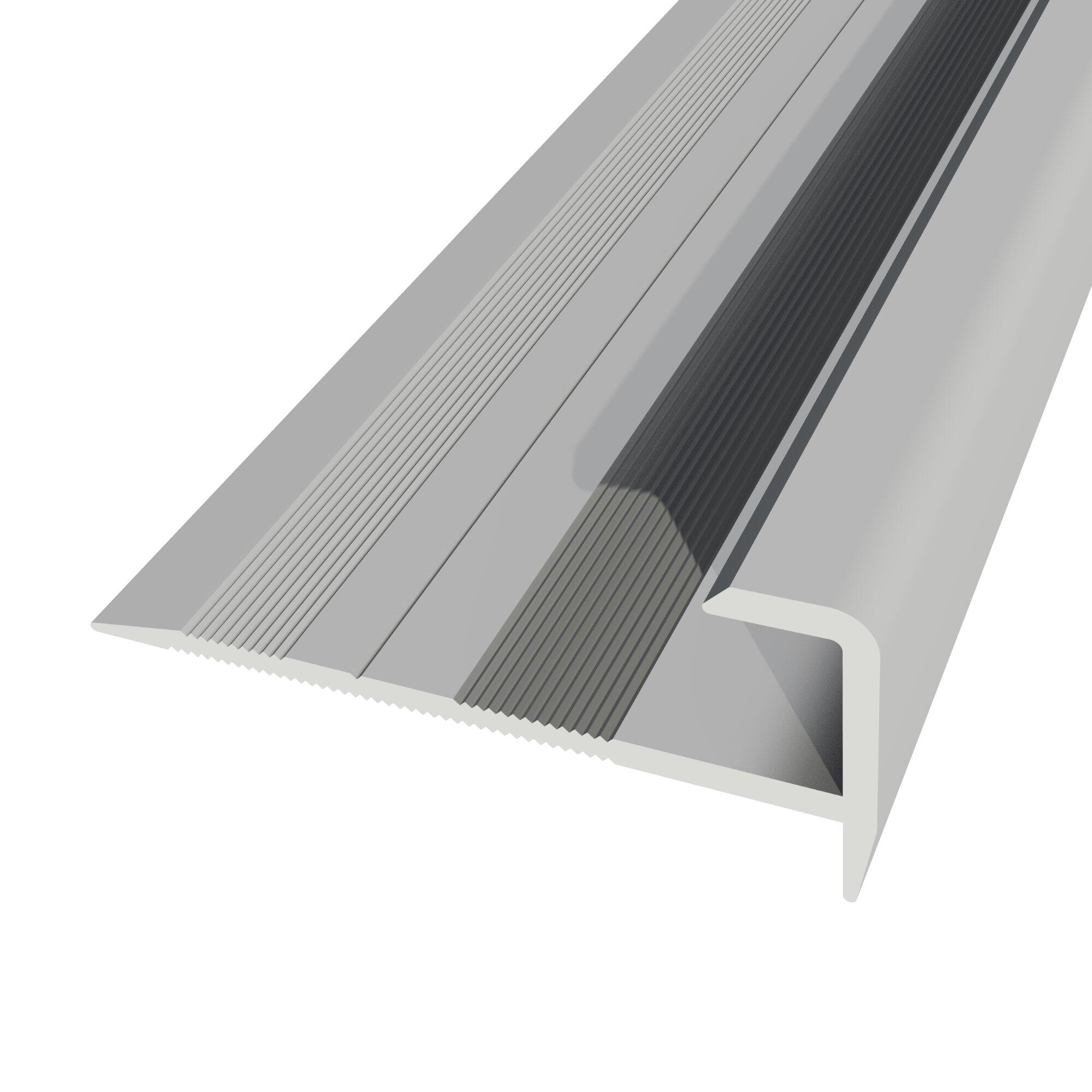 Perfil de canto de aluminio color gris plata 8x2700x16mm | Leroy Merlin