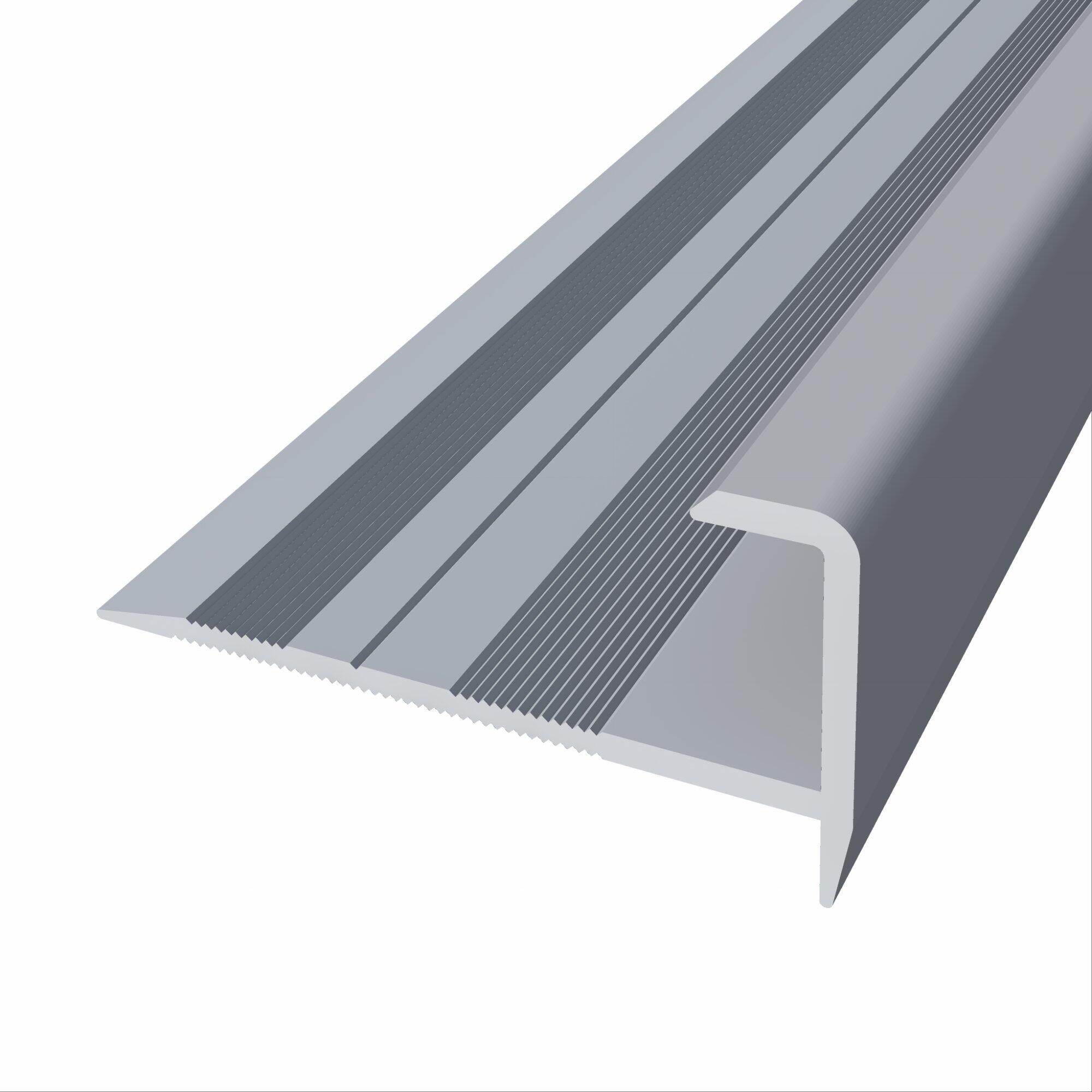 Perfil de canto de aluminio color gris plata 12x1800x20mm | Leroy Merlin