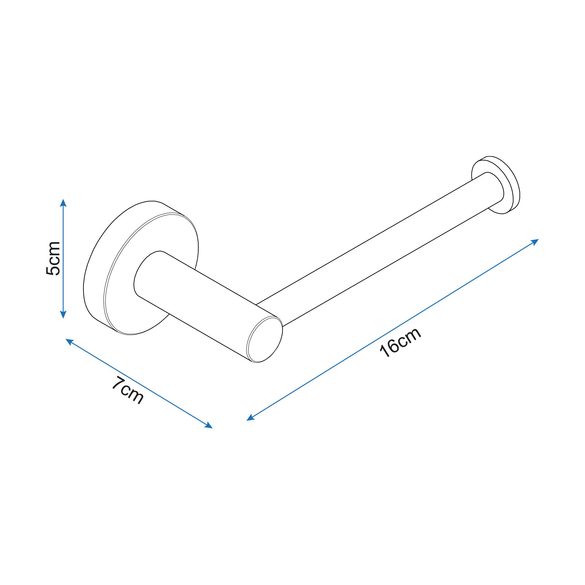 Porta-rolos preto Soul - 2