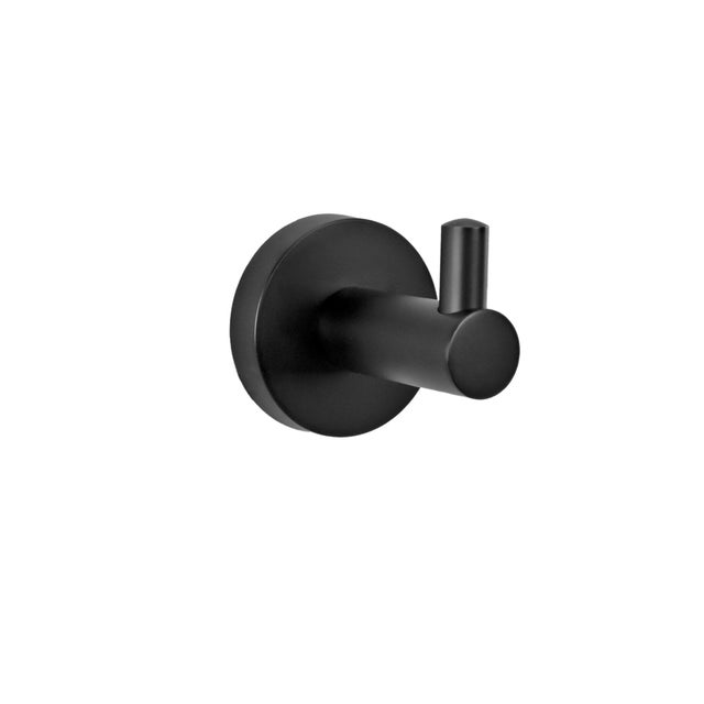 Percha/perchero Soul acero negro  con 1 gancho
