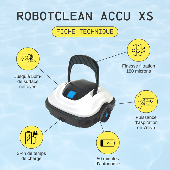 fiche technique ROBOTCLEAN ACCU XS UBBINK