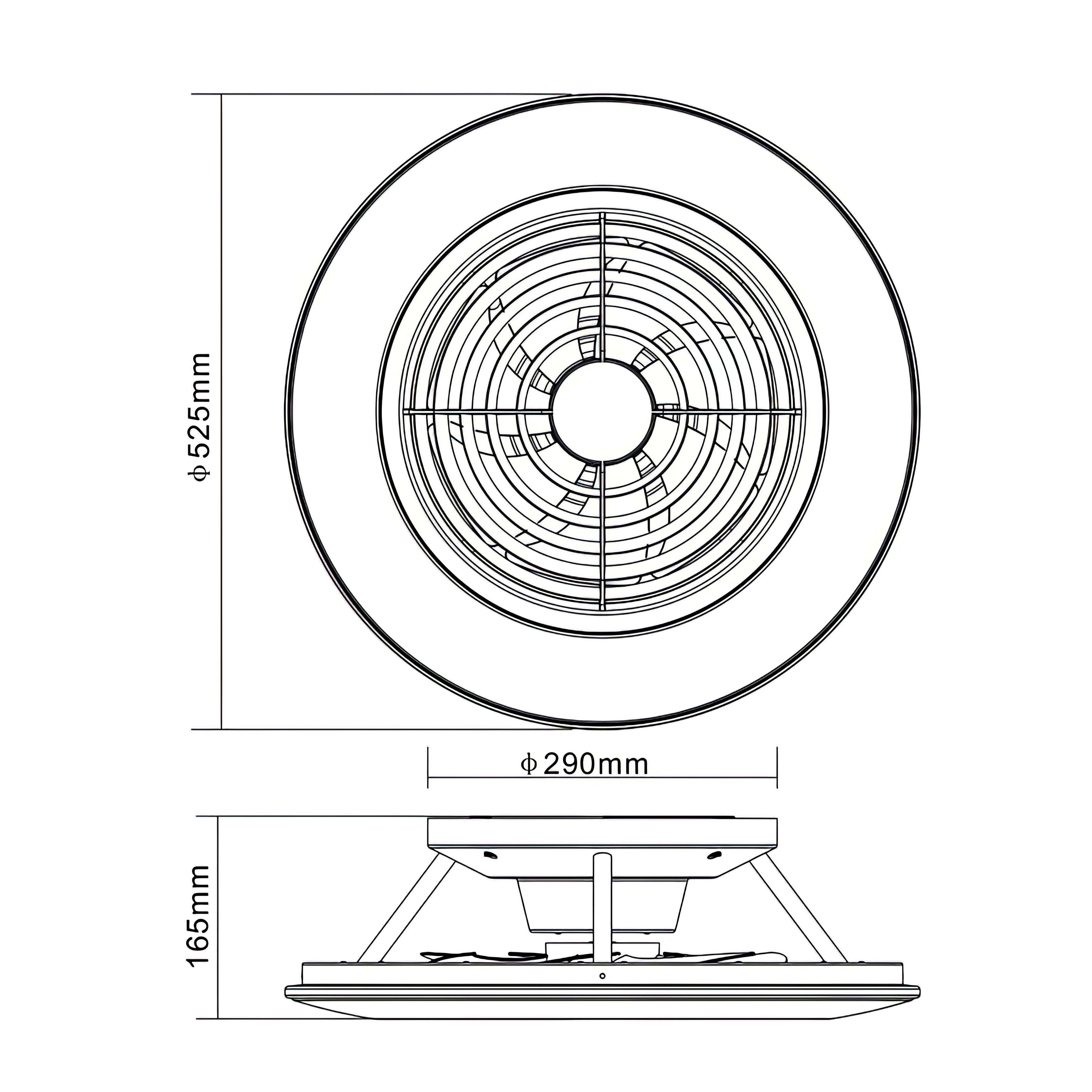 Ventilador de techo con luz sin aspas silencioso DC con mando MANTRA Alisio gris ø52.5 cm invierno/verano color luz regulable - 10