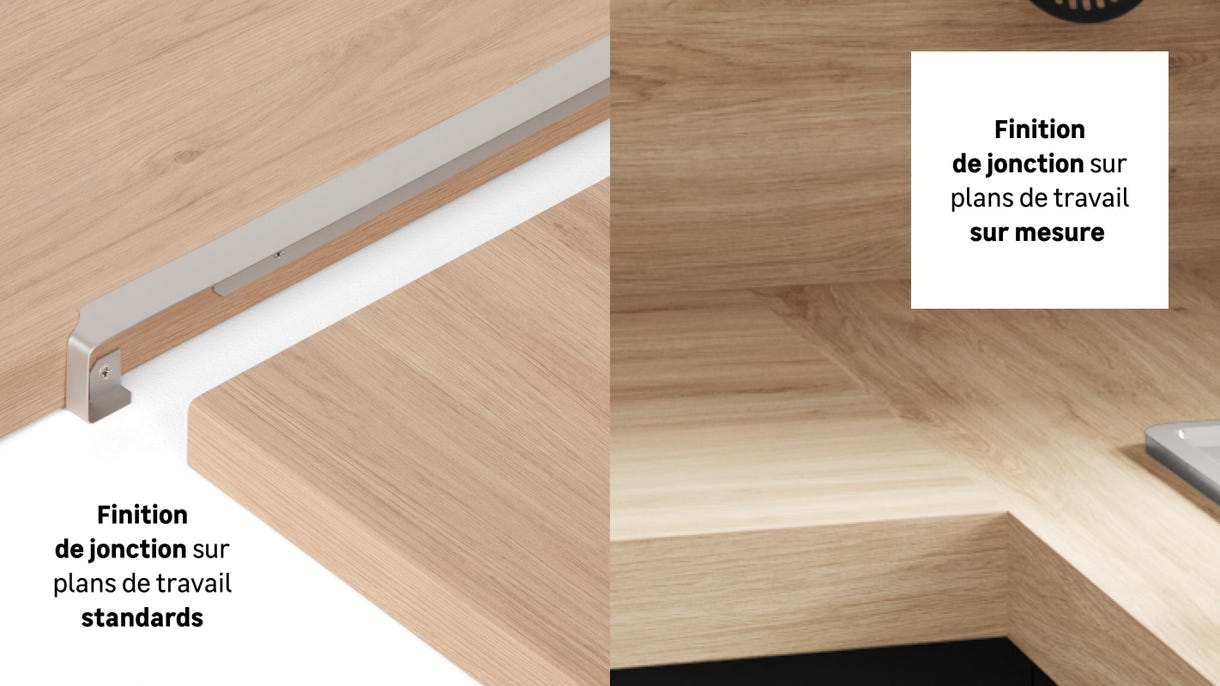 Plan de travail stratifié sur-mesure Chêne Boréal Ep.38 mm | Leroy Merlin