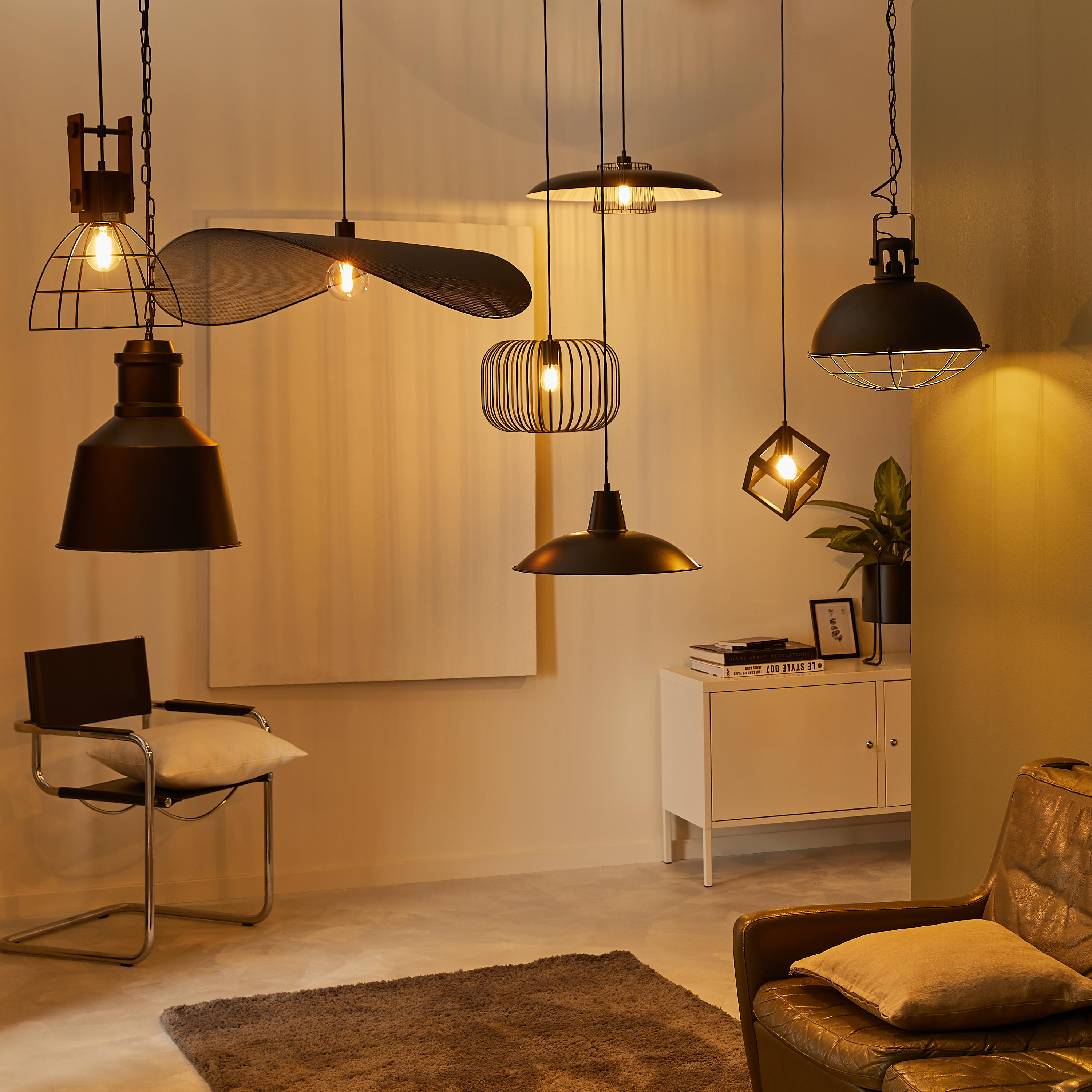 Lampa wisząca Valsa czarna E27 Inspire - 18