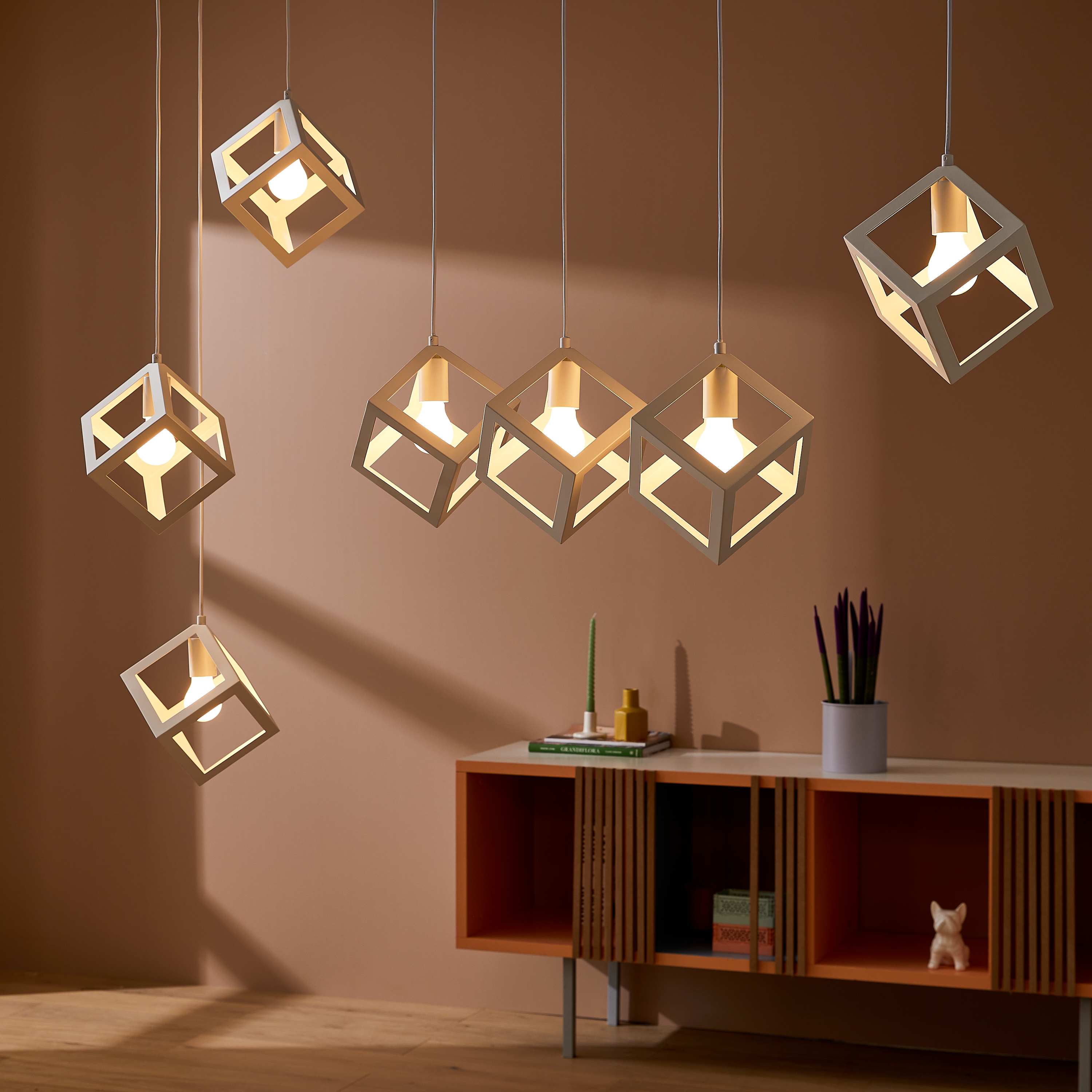 Lampa wisząca Plywood biała E27 Inspire - 14