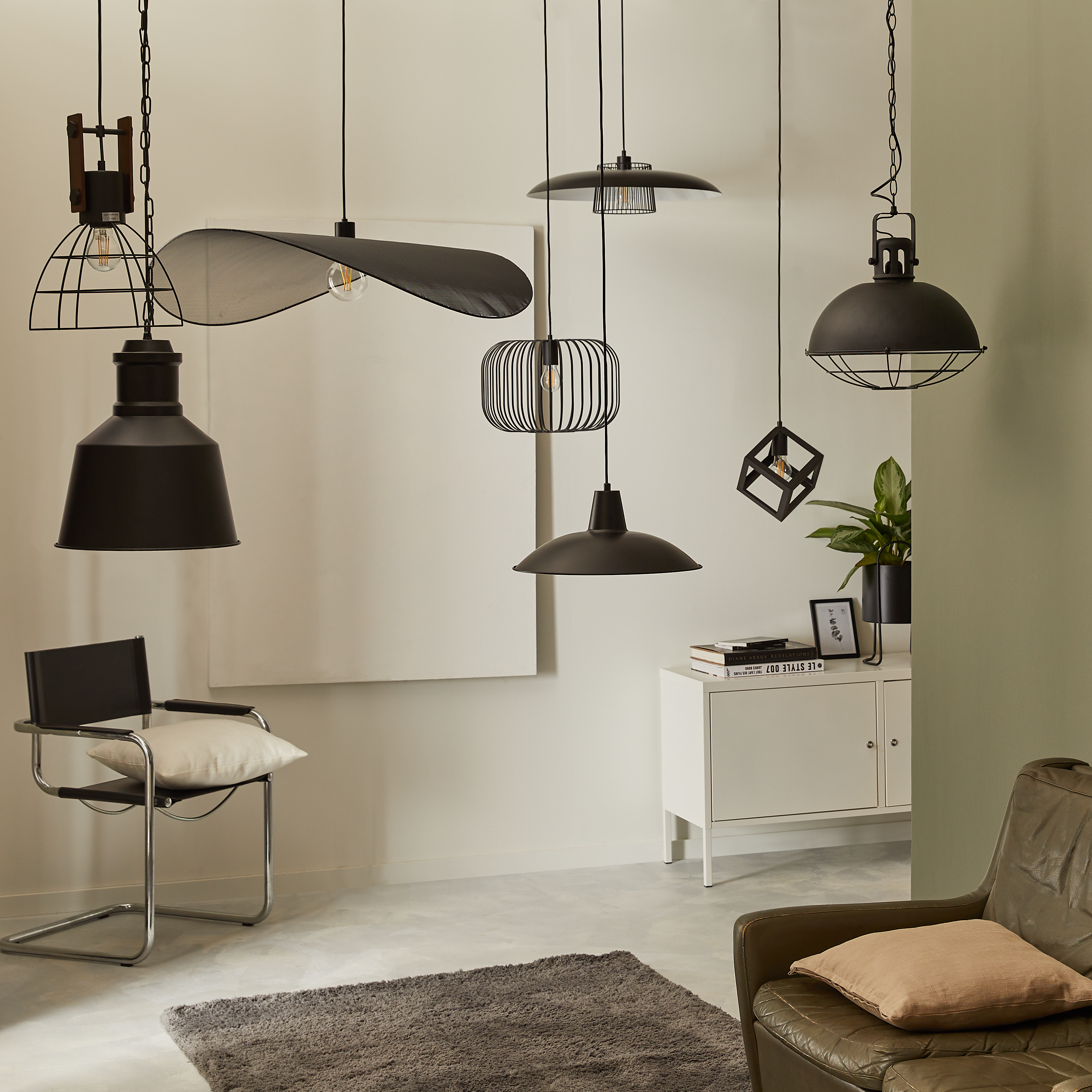 Lampa wisząca Valsa czarna E27 Inspire - 17