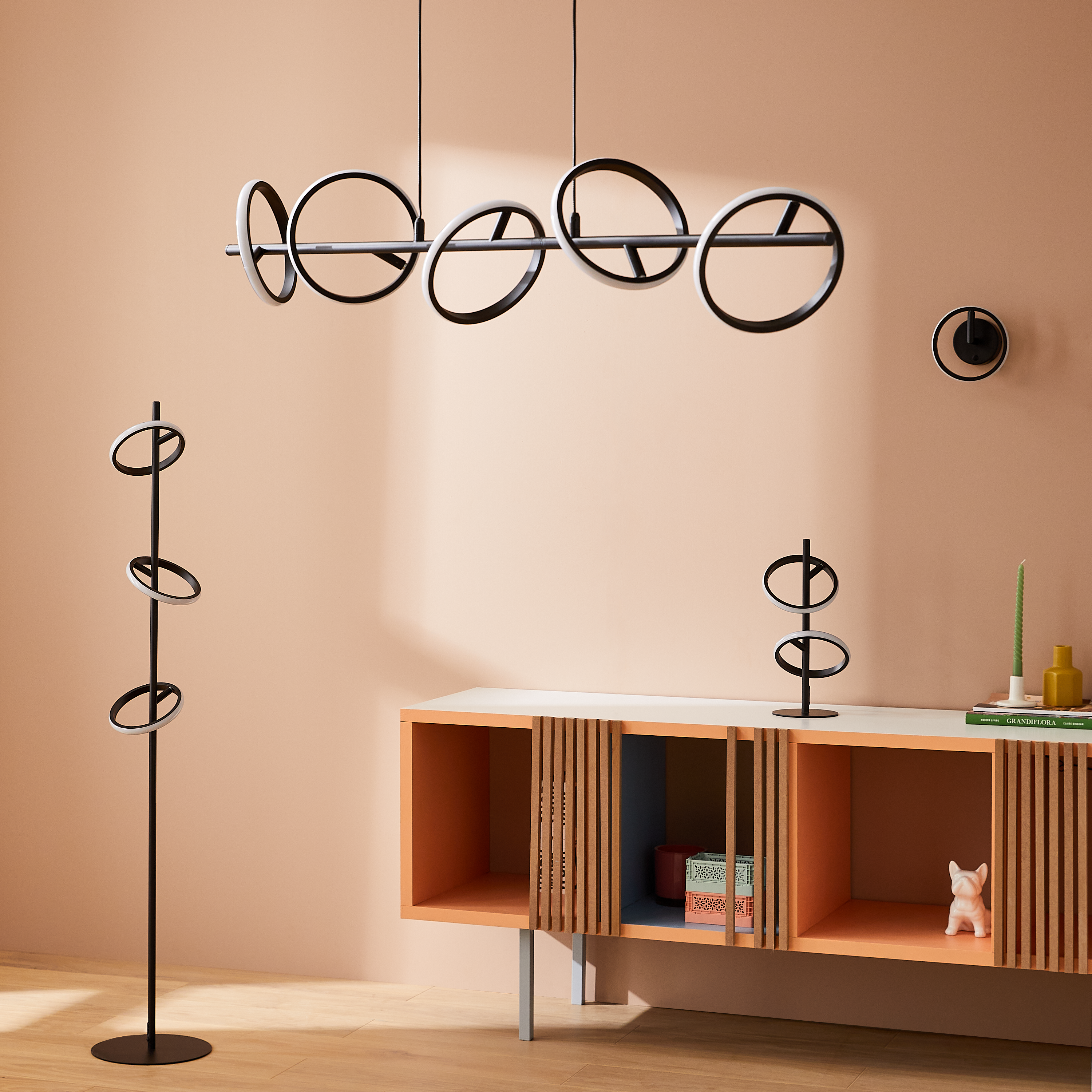 Lampa wisząca Kapeo czarna 5 x LED Inspire - 11