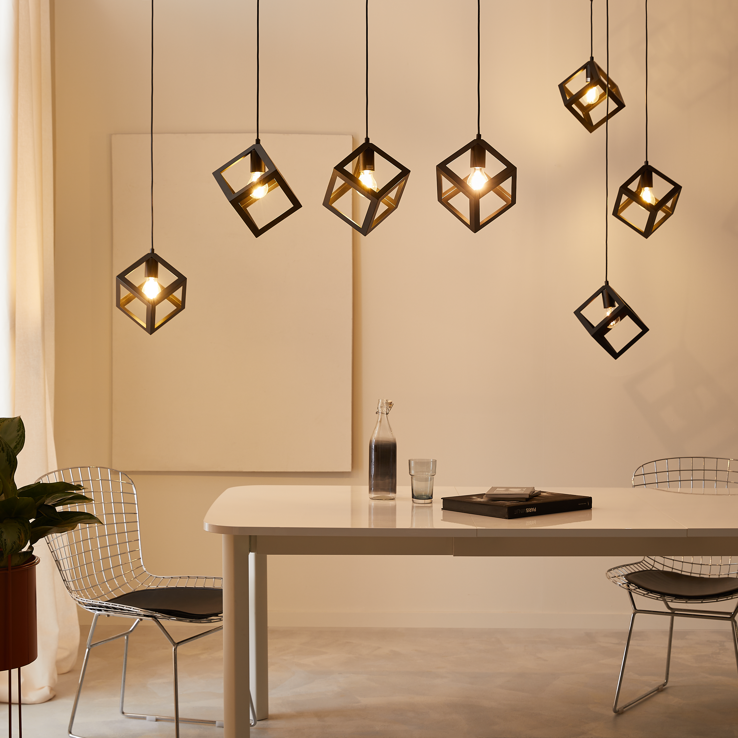 Lampa wisząca Plywood czarna 3 x E27 Inspire - 12