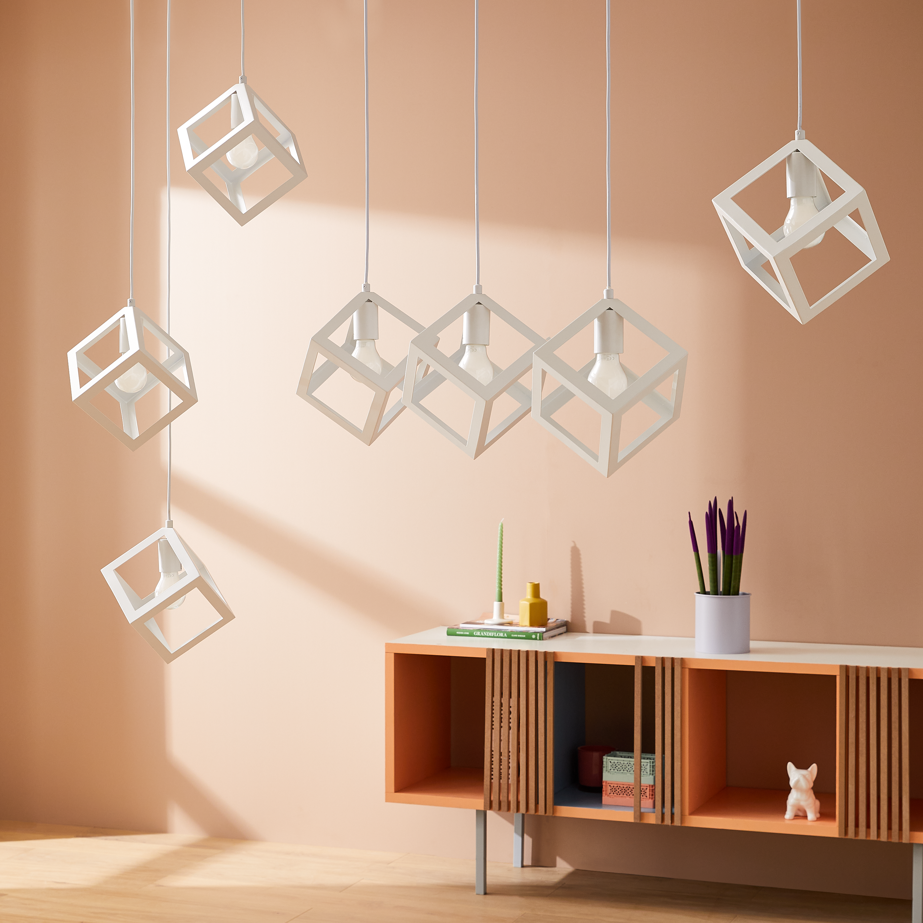 Lampa wisząca Plywood biała E27 Inspire - 13