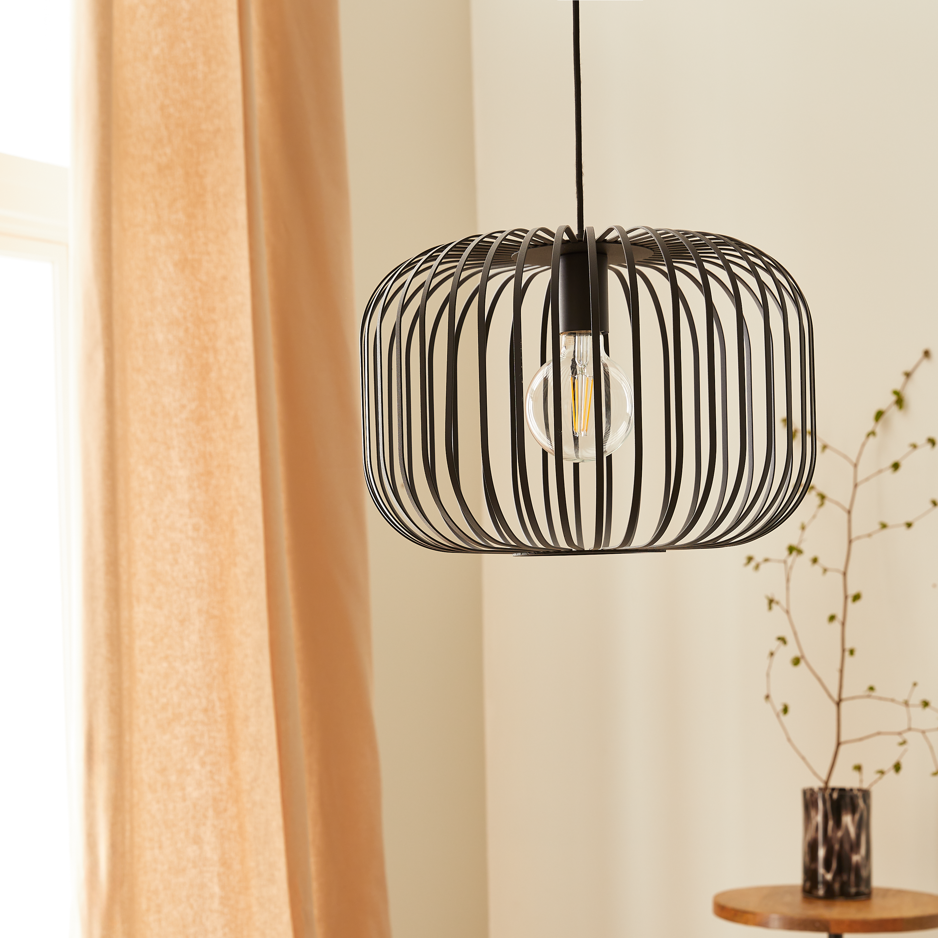 Lampa wisząca Pecan czarna E27 Inspire - 4