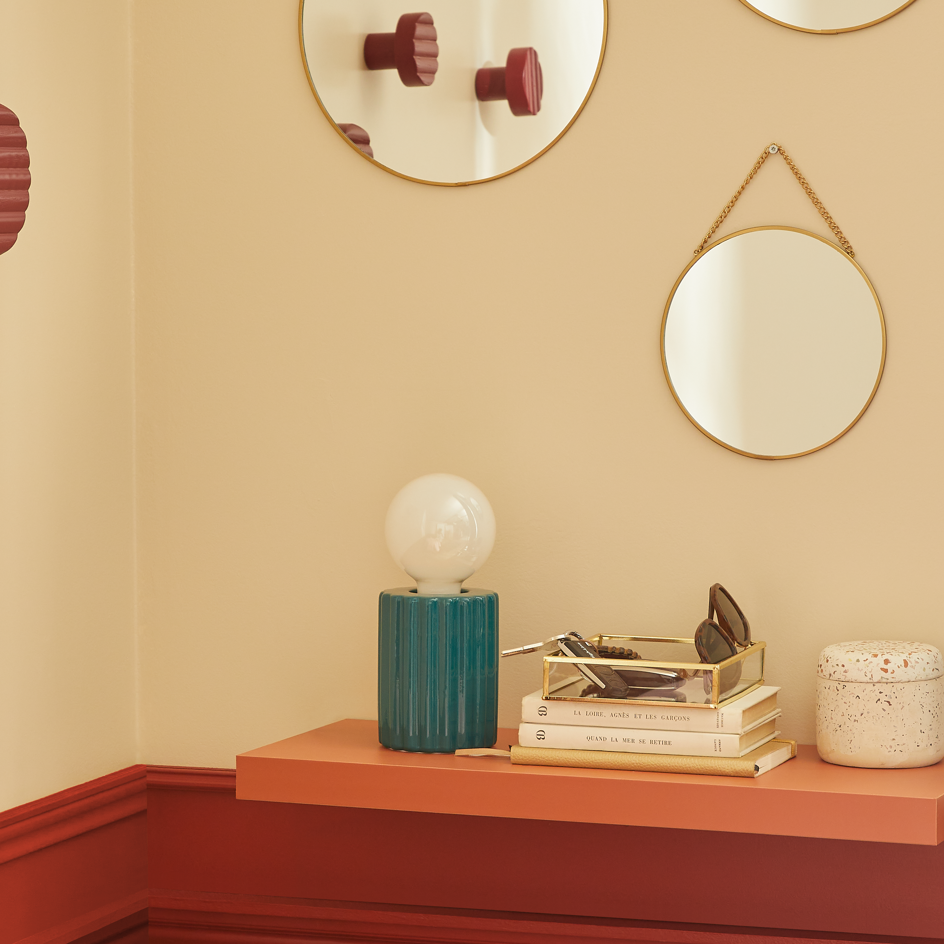 Lampe Tyamo, céramique, bleu clair, H.13 cm INSPIRE, E27 - 3