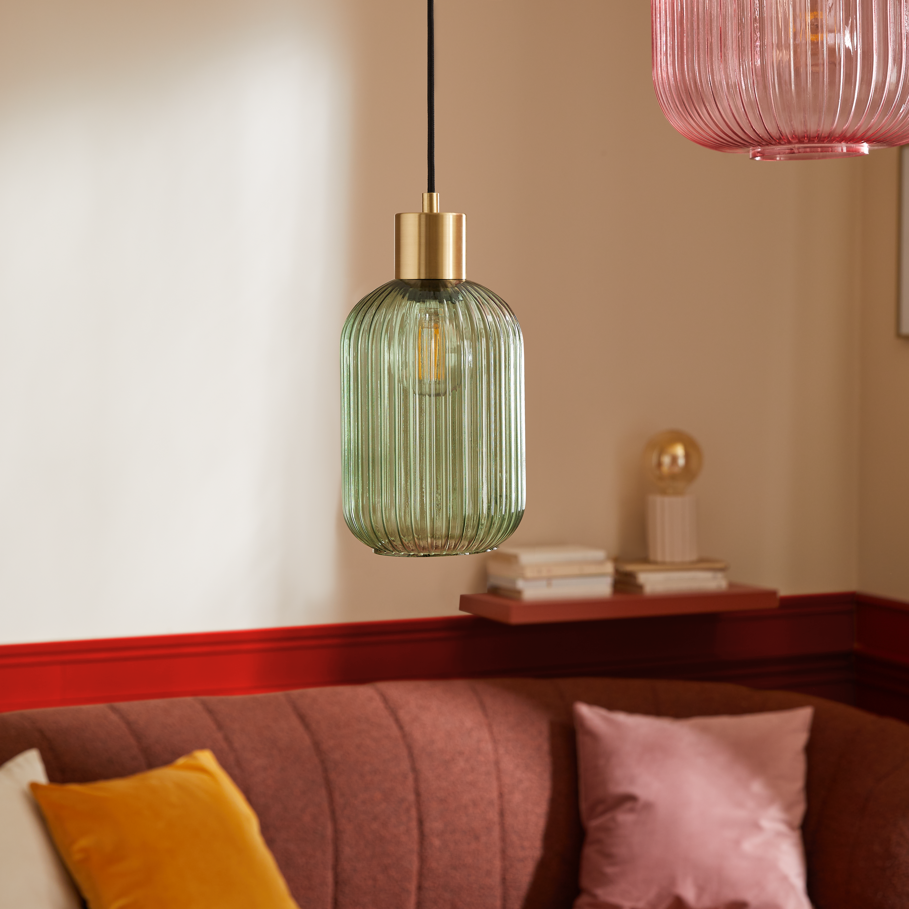 Suspension Dipsy verre, vert, Diam.14 cm INSPIRE, E27 - 3