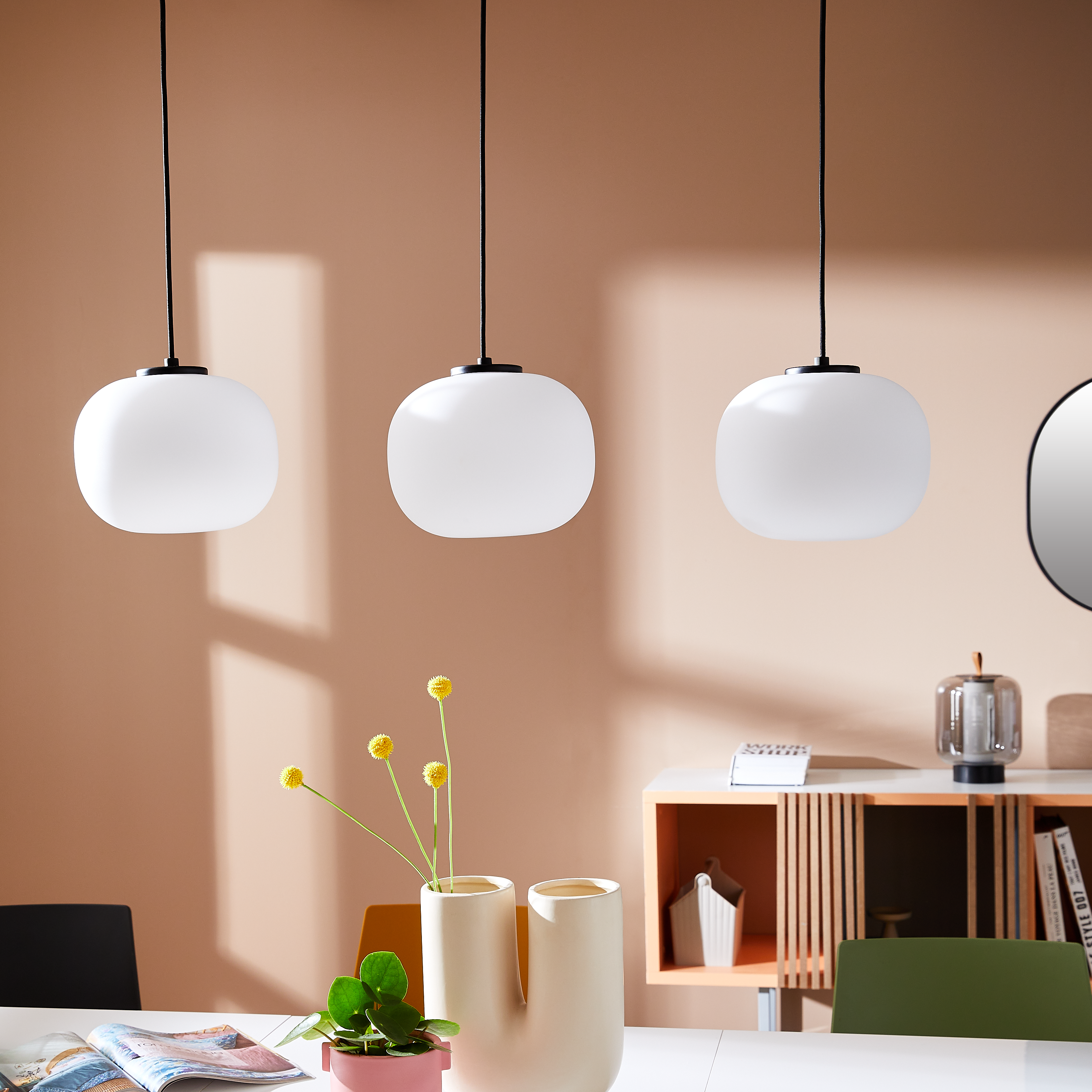 Lampa wisząca Aristide biała 3 x E27 Inspire - 5