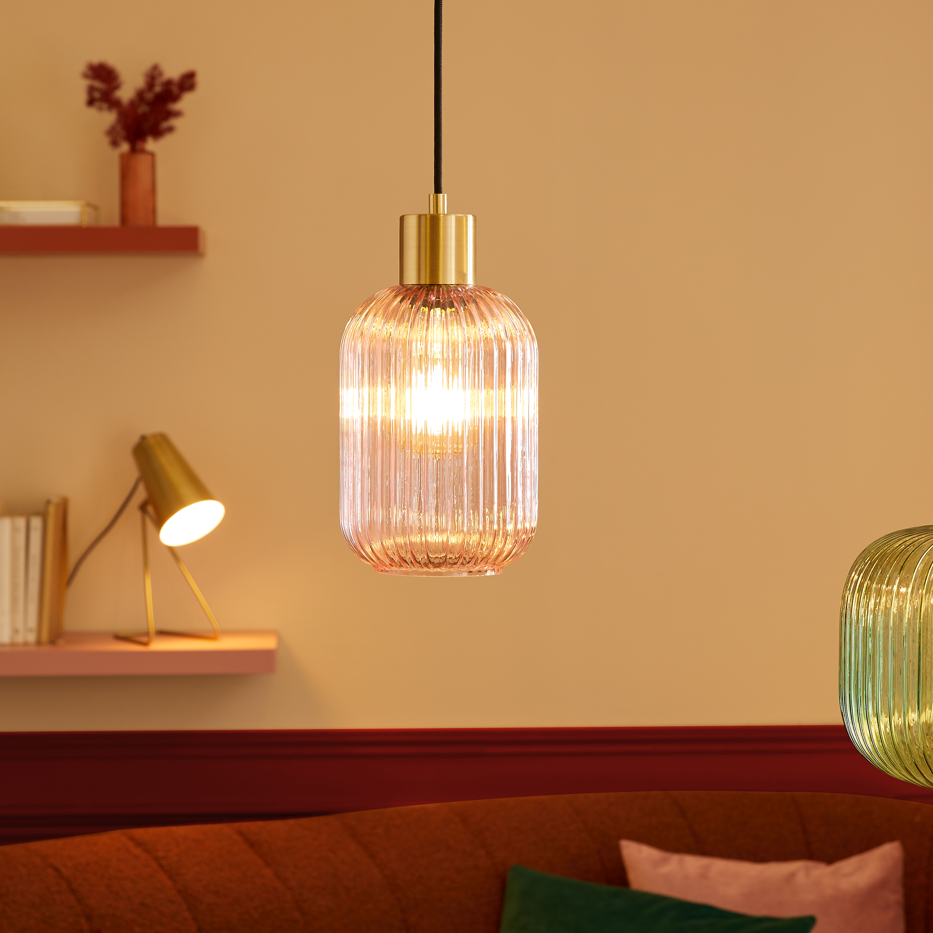 Suspension Dipsy verre, rose, Diam.14 cm INSPIRE, E27 - 4