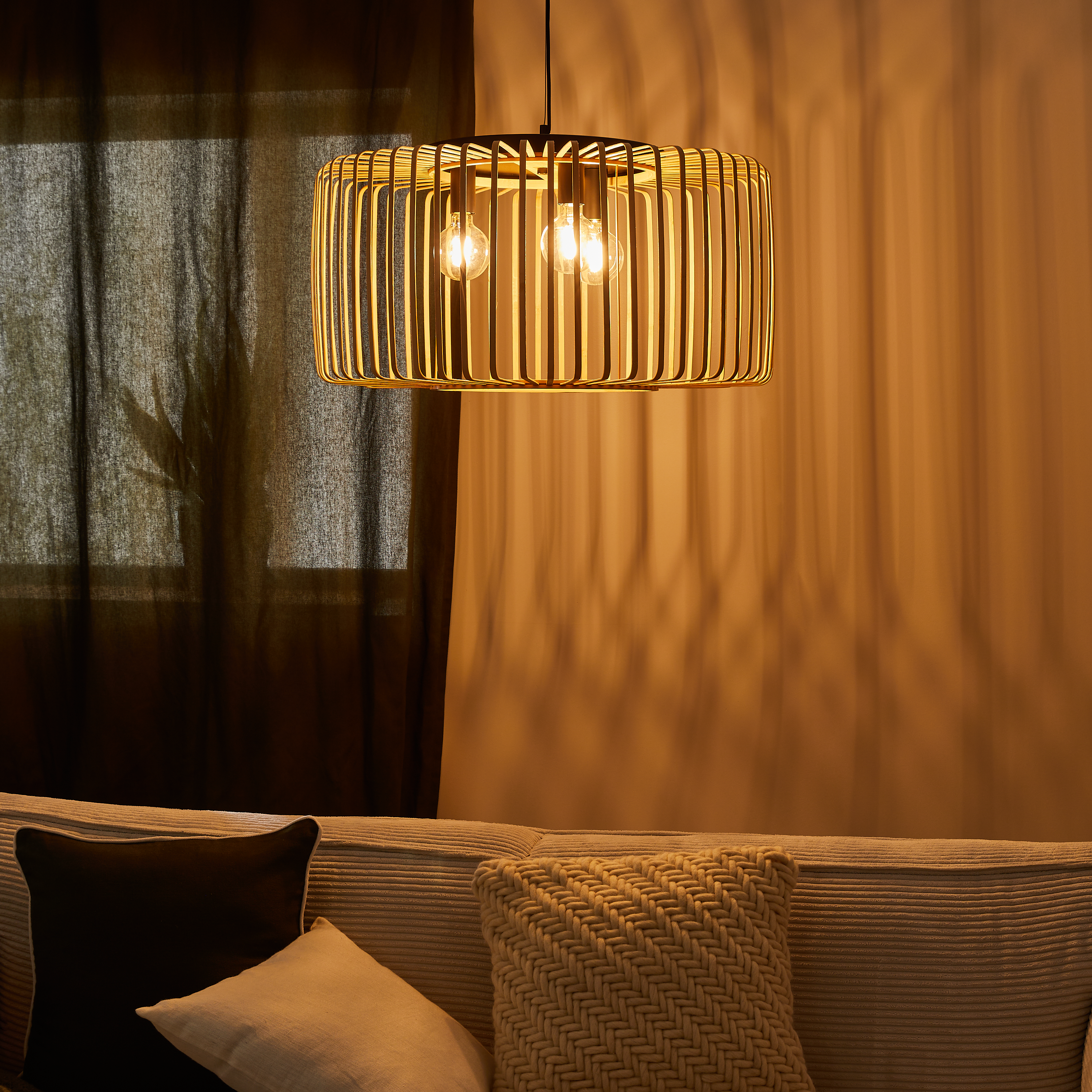 Suspension Pecan bambou bambou, beige, Diam.75 cm INSPIRE, E27 - 4