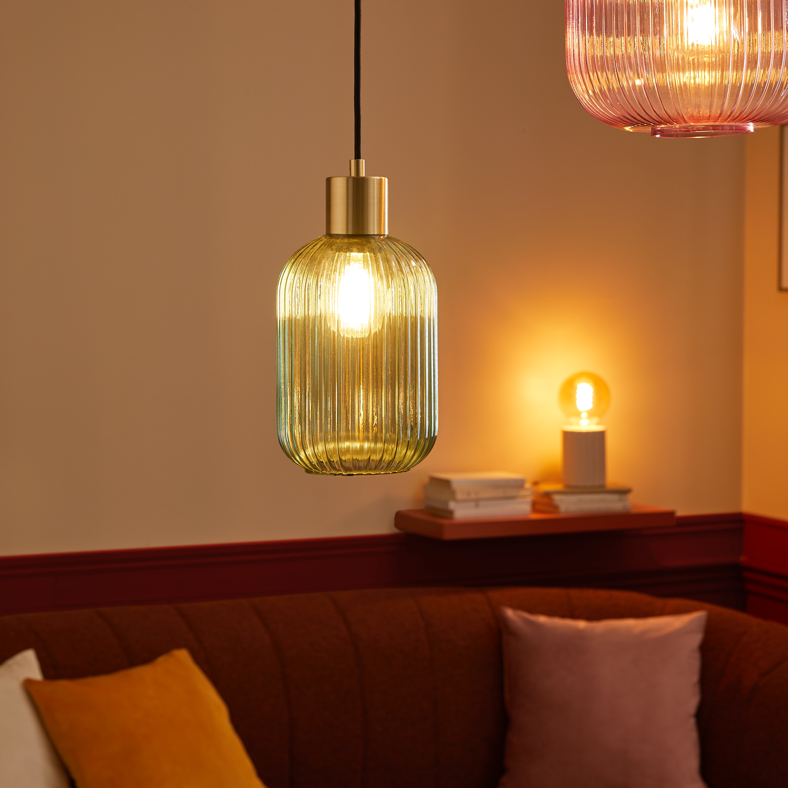 Suspension Dipsy verre, vert, Diam.14 cm INSPIRE, E27 - 2