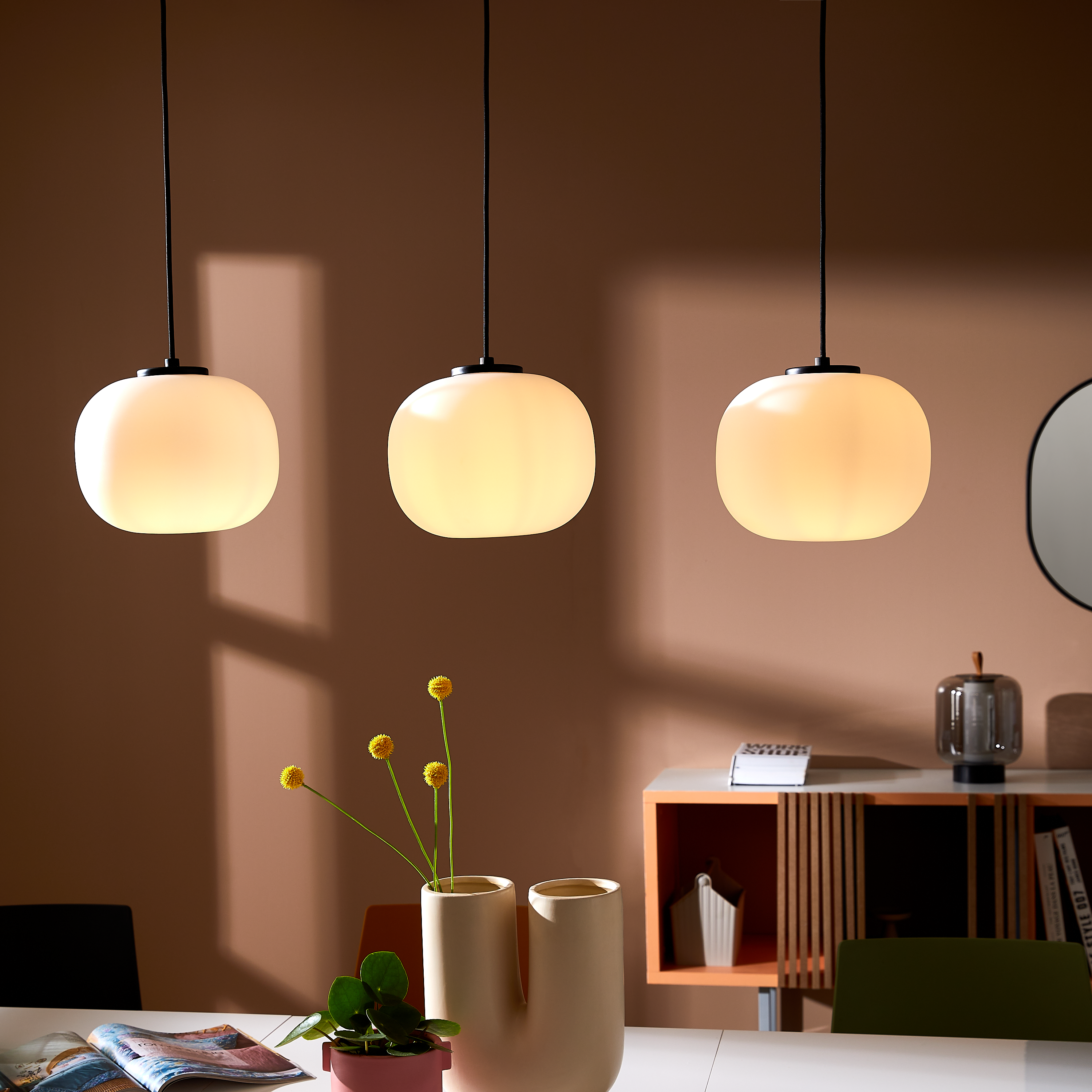 Lampa wisząca Aristide biała 3 x E27 Inspire - 4