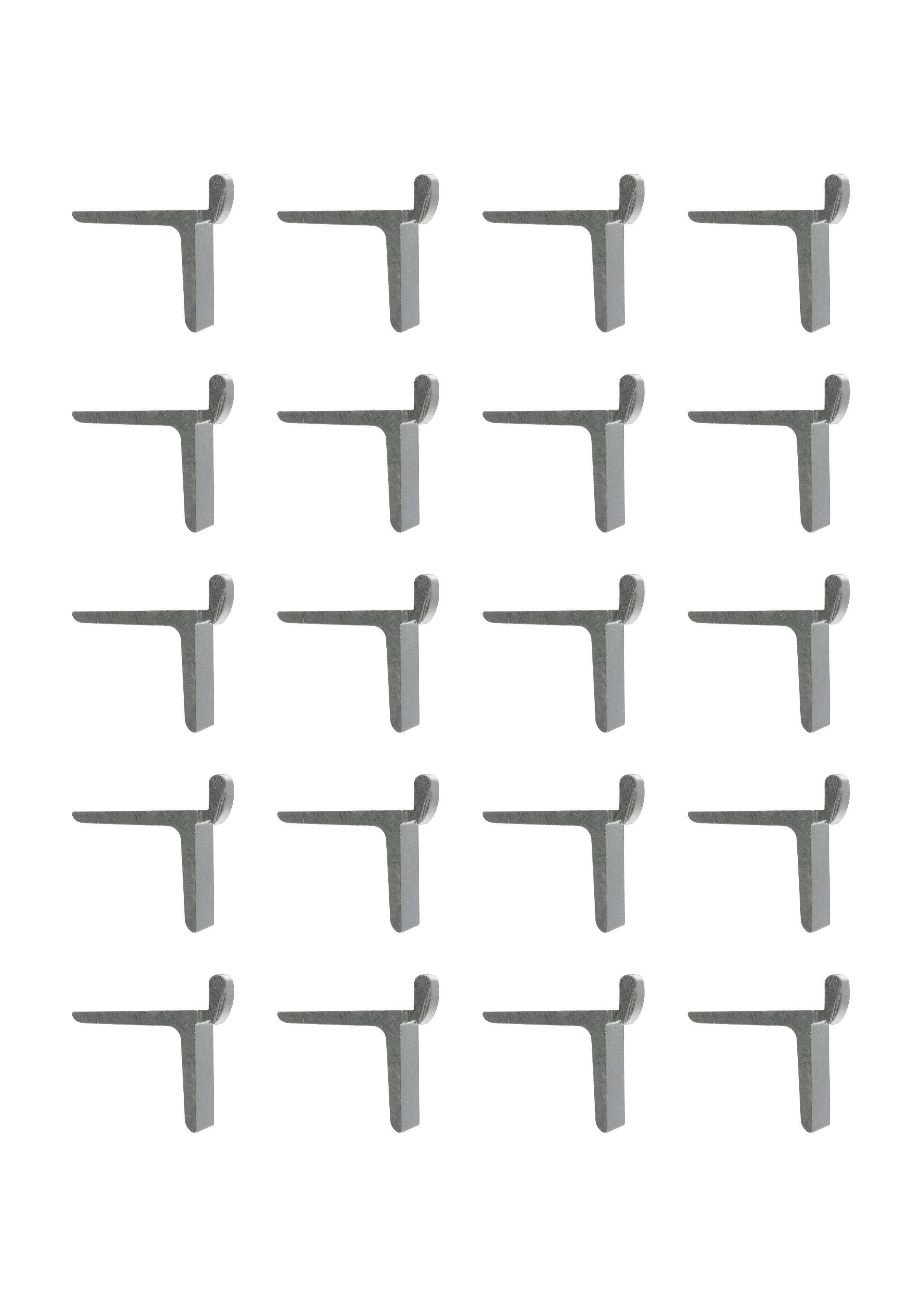 Taquet d'étagère, aluminium gris - 3