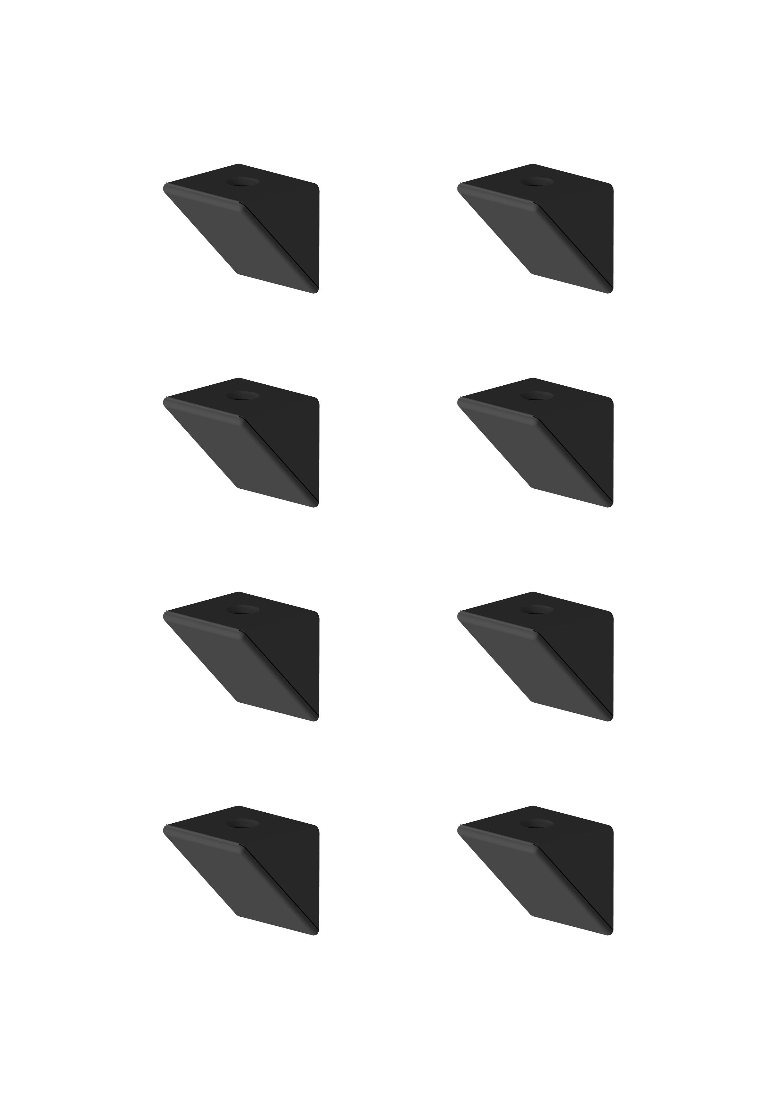 8 taquets d'étagère à visser, acier noir Leroy Merlin — free download