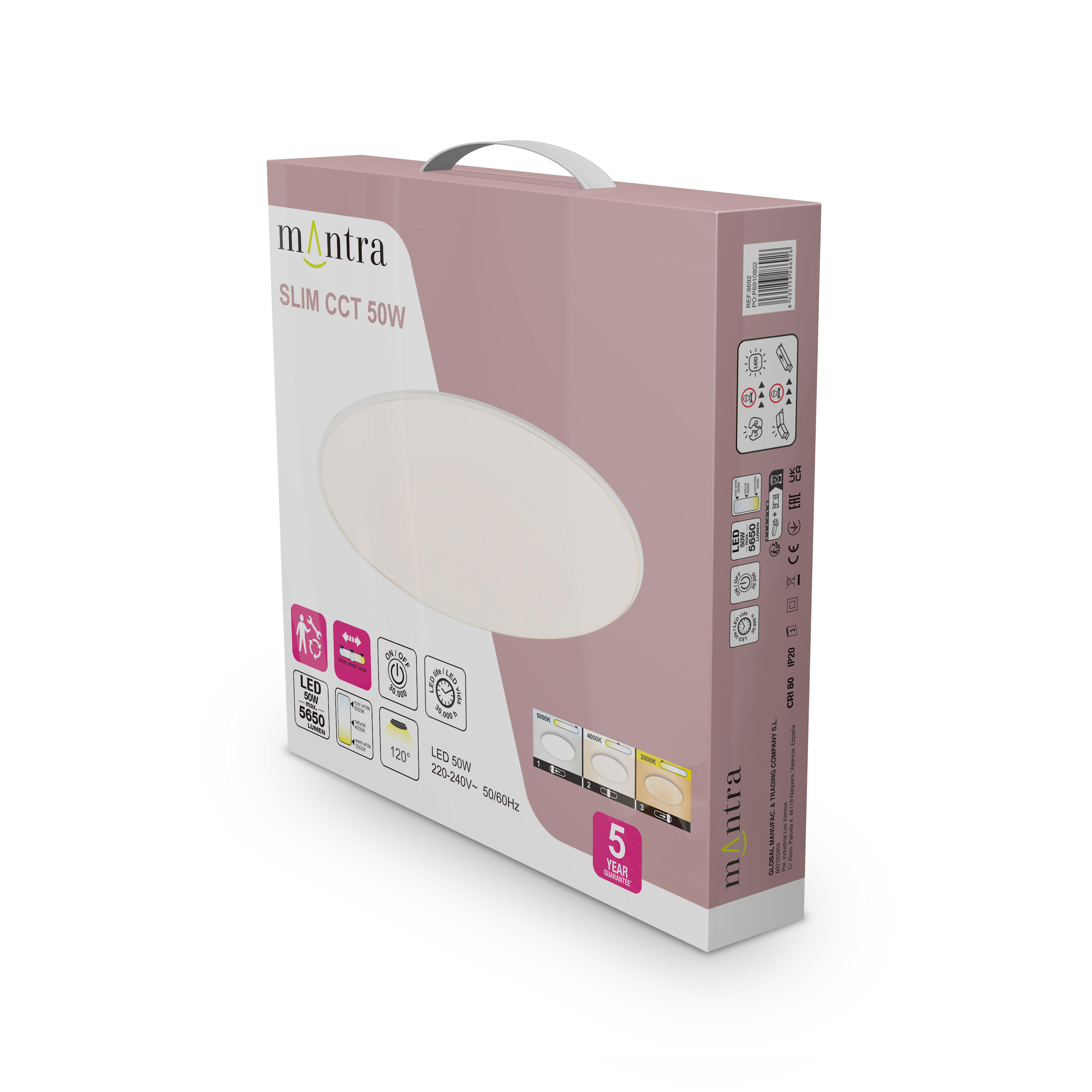 Plafón Slim LED color luz regulable 46 cm - 4