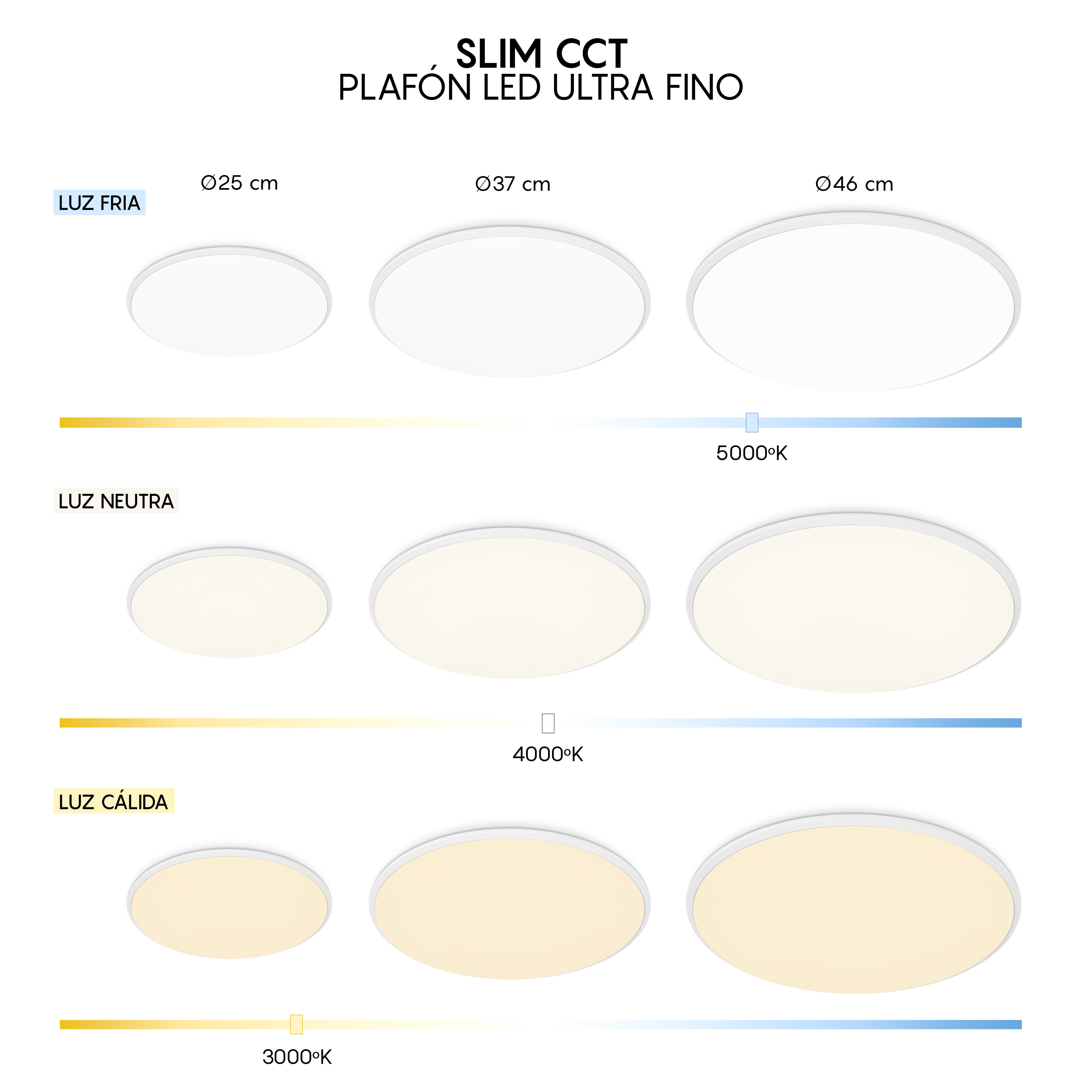 Plafón Slim LED color luz regulable 46 cm - 9