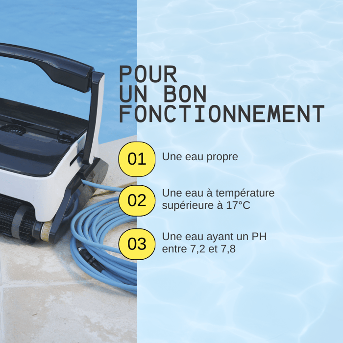 nettoyage eau piscine robotclean 3 plus