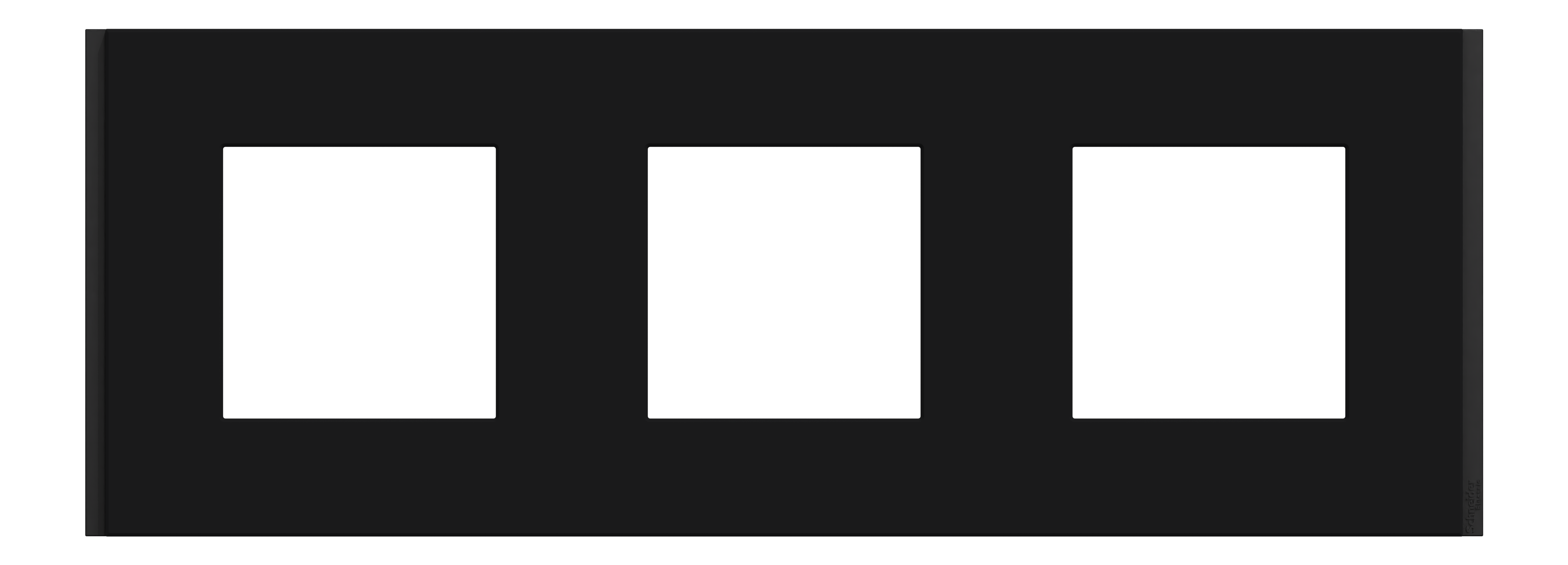 Marco triple schneider electric unica negro