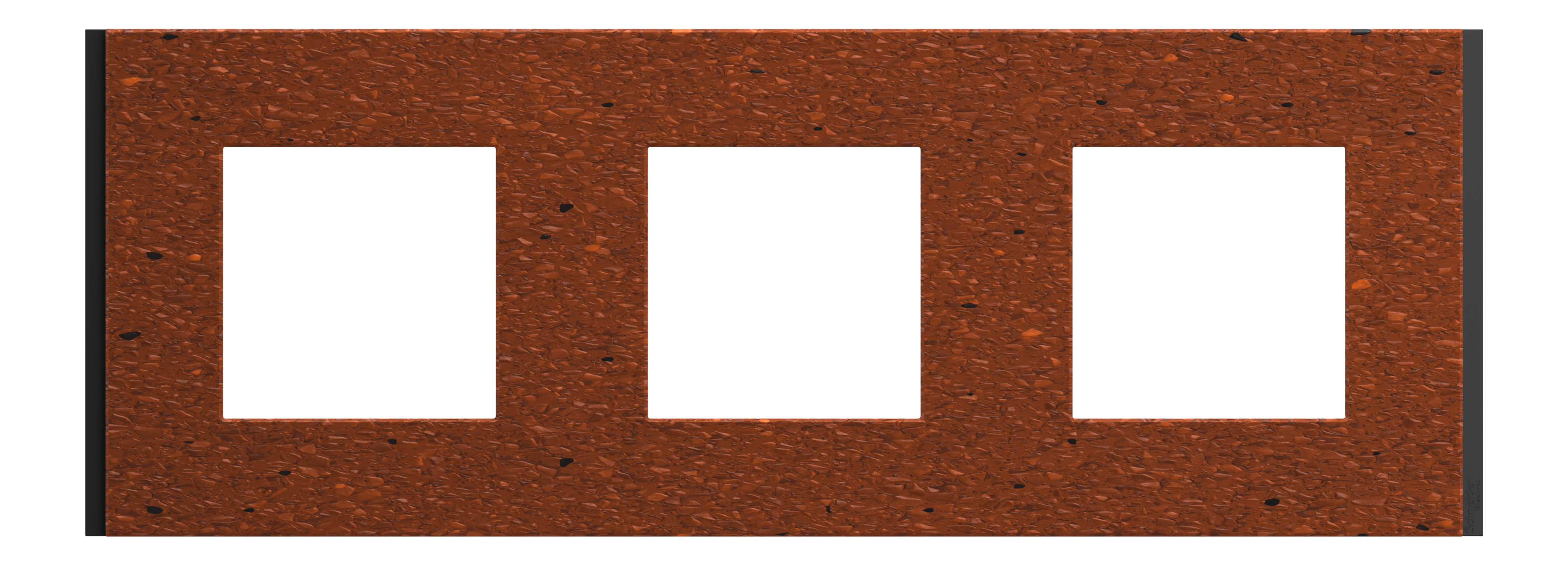 Marco triple schneider electric unica rojo