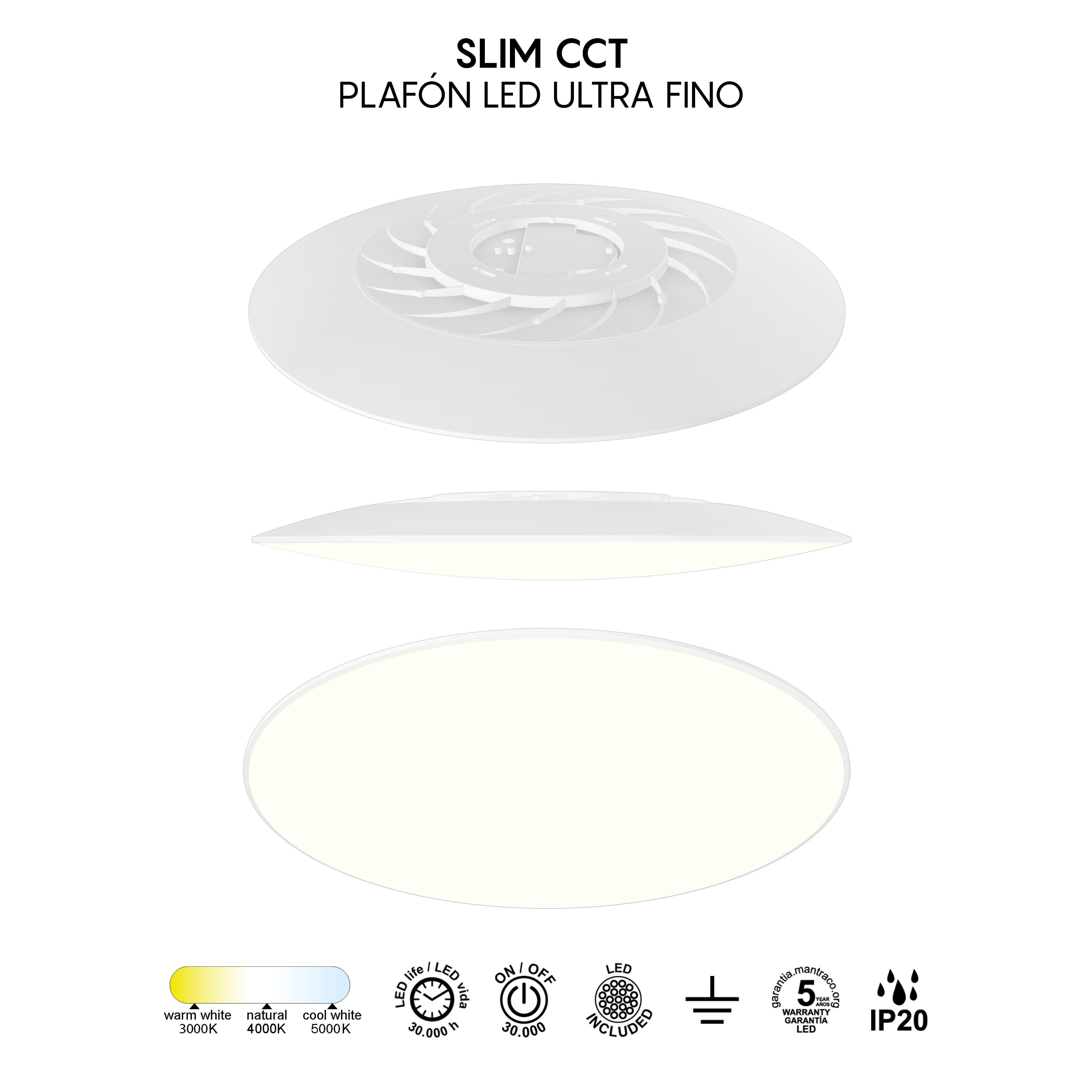 Plafón Slim LED color luz regulable 46 cm - 6