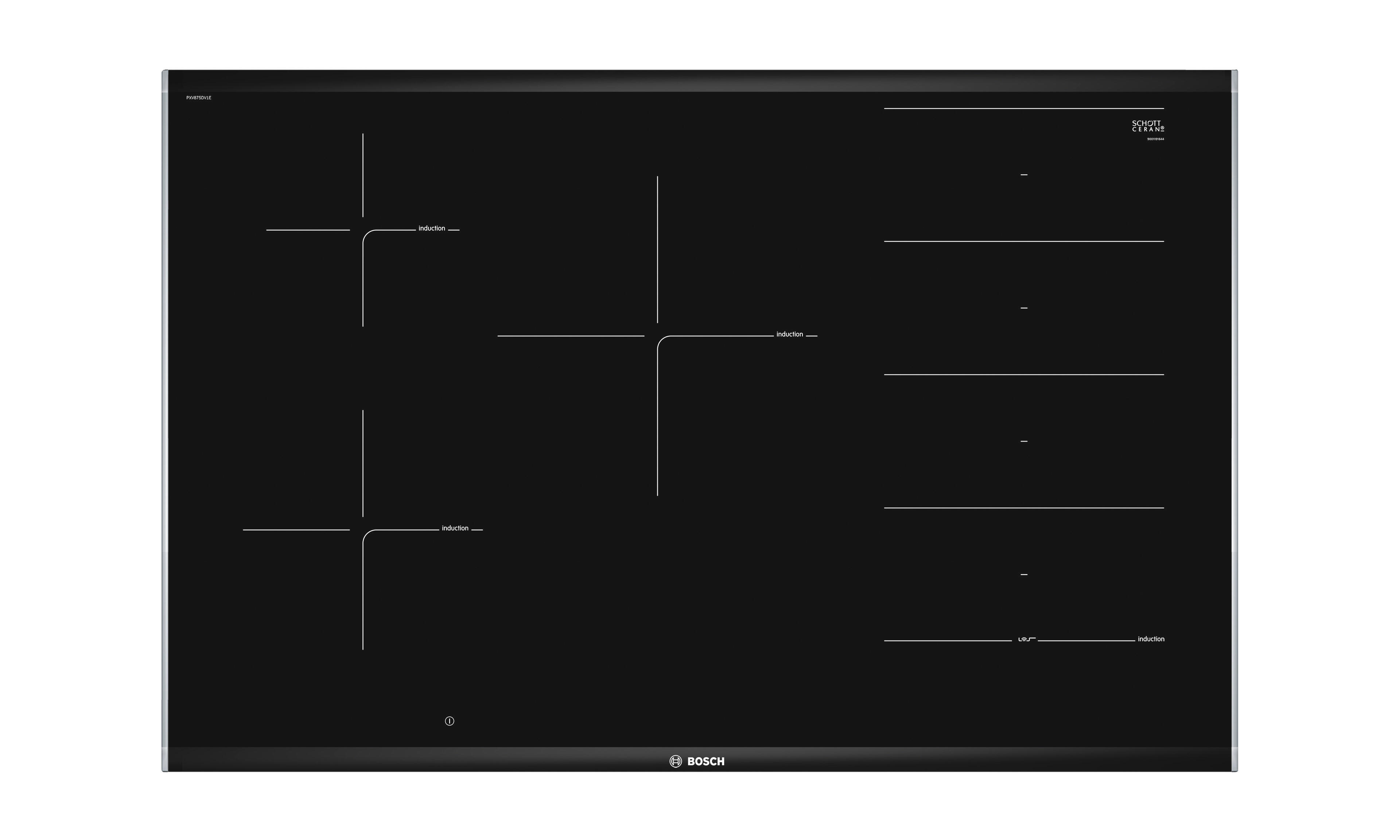 Placa pxv875dv1e ind4 negro bosch