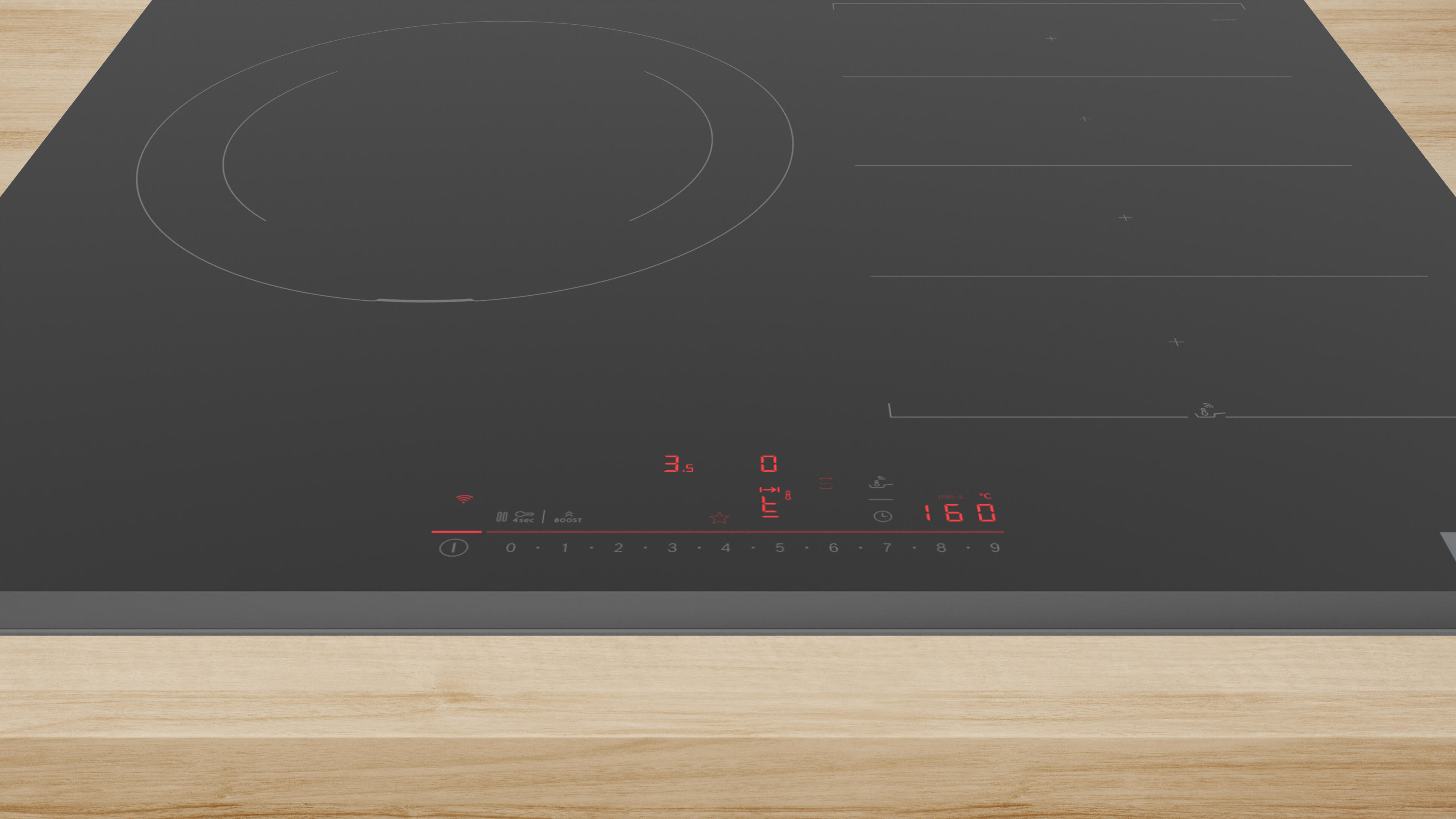 Placa de inducción BOSCH PXJ631HC2E con 2 zonas de cocción y zona flex 7400 W negro 60cm - 5