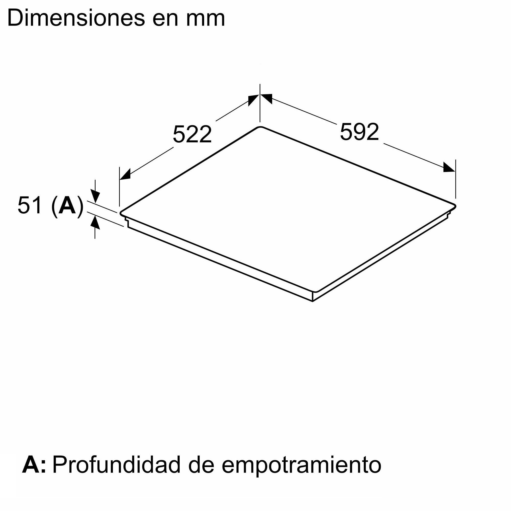 Placa de inducción BOSCH PXJ631HC2E con 2 zonas de cocción y zona flex 7400 W negro 60cm - 3
