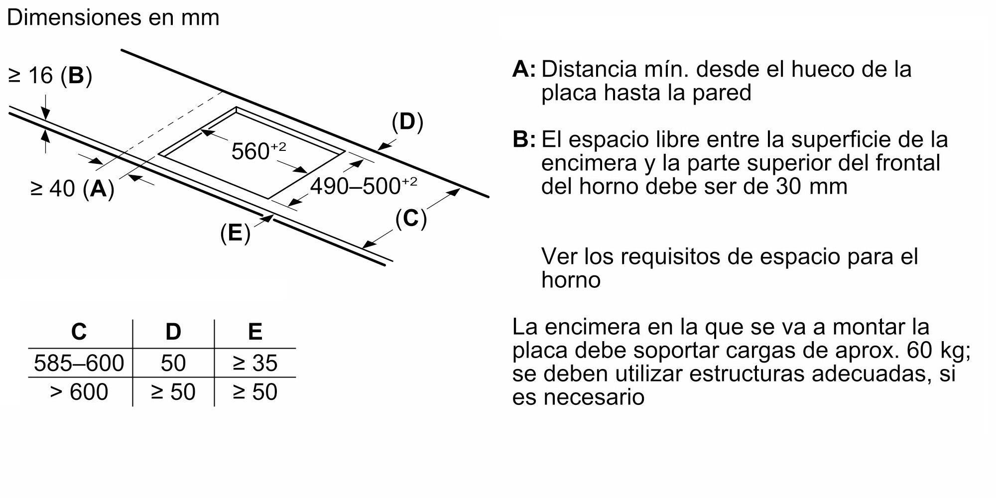 Placa de inducción BOSCH PXJ631HC2E con 2 zonas de cocción y zona flex 7400 W negro 60cm - 10
