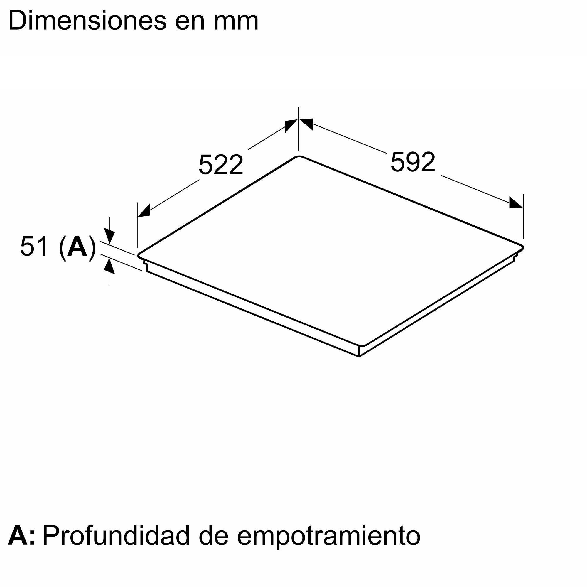 Placa de inducción BOSCH PVJ631HC1E con 3 zonas de cocción y zona flex 7400 W negro 60cm - 9