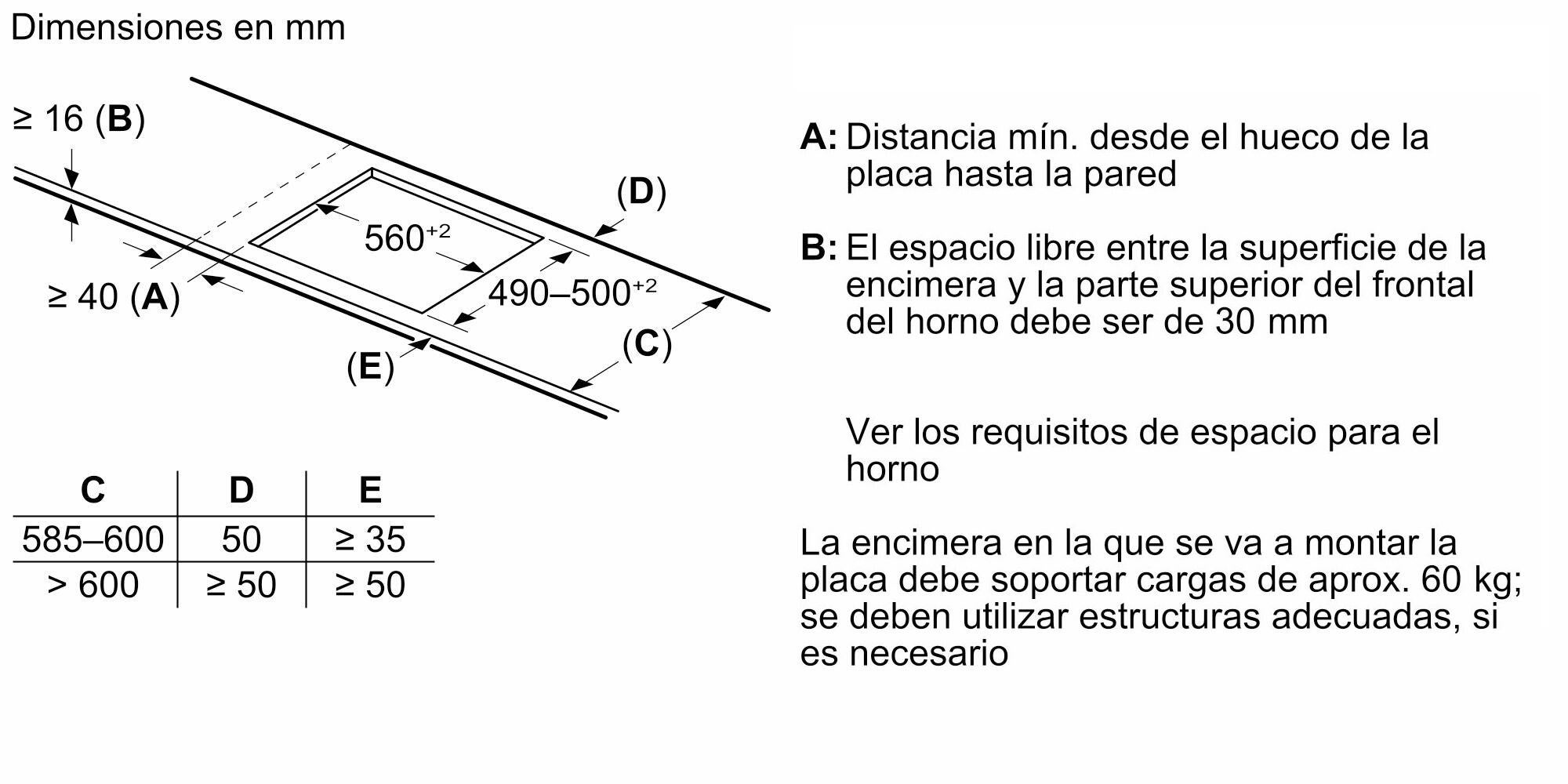 Placa de inducción BOSCH PVJ631HC1E con 3 zonas de cocción y zona flex 7400 W negro 60cm - 3