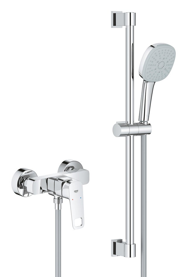 Ensemble barre de douche et robinet mécanique chrome Clova pulse quickfix GROHE