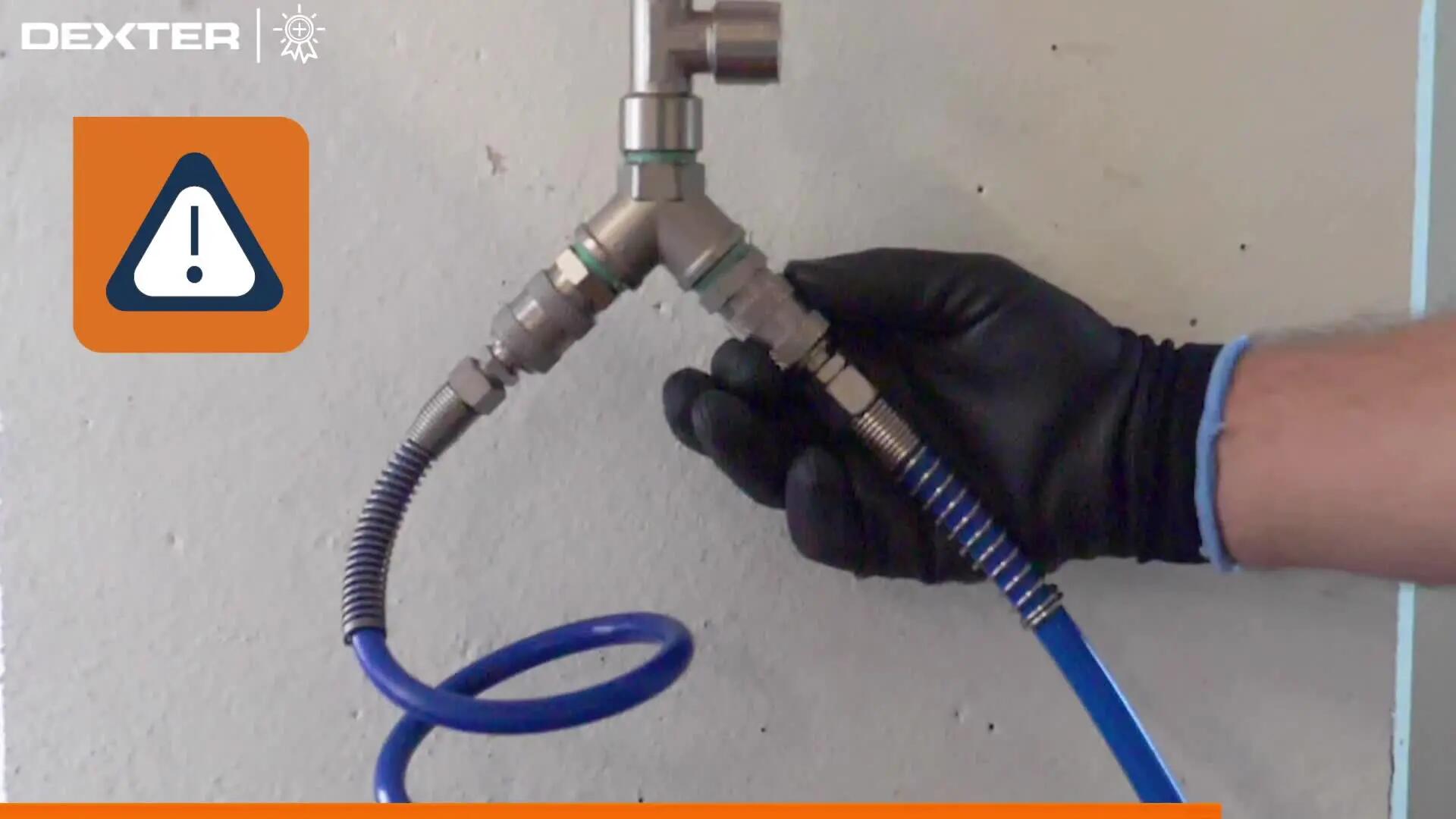 Connecteur sécurité femelle 3/8 en laiton DEXTER, 20 bars - 3