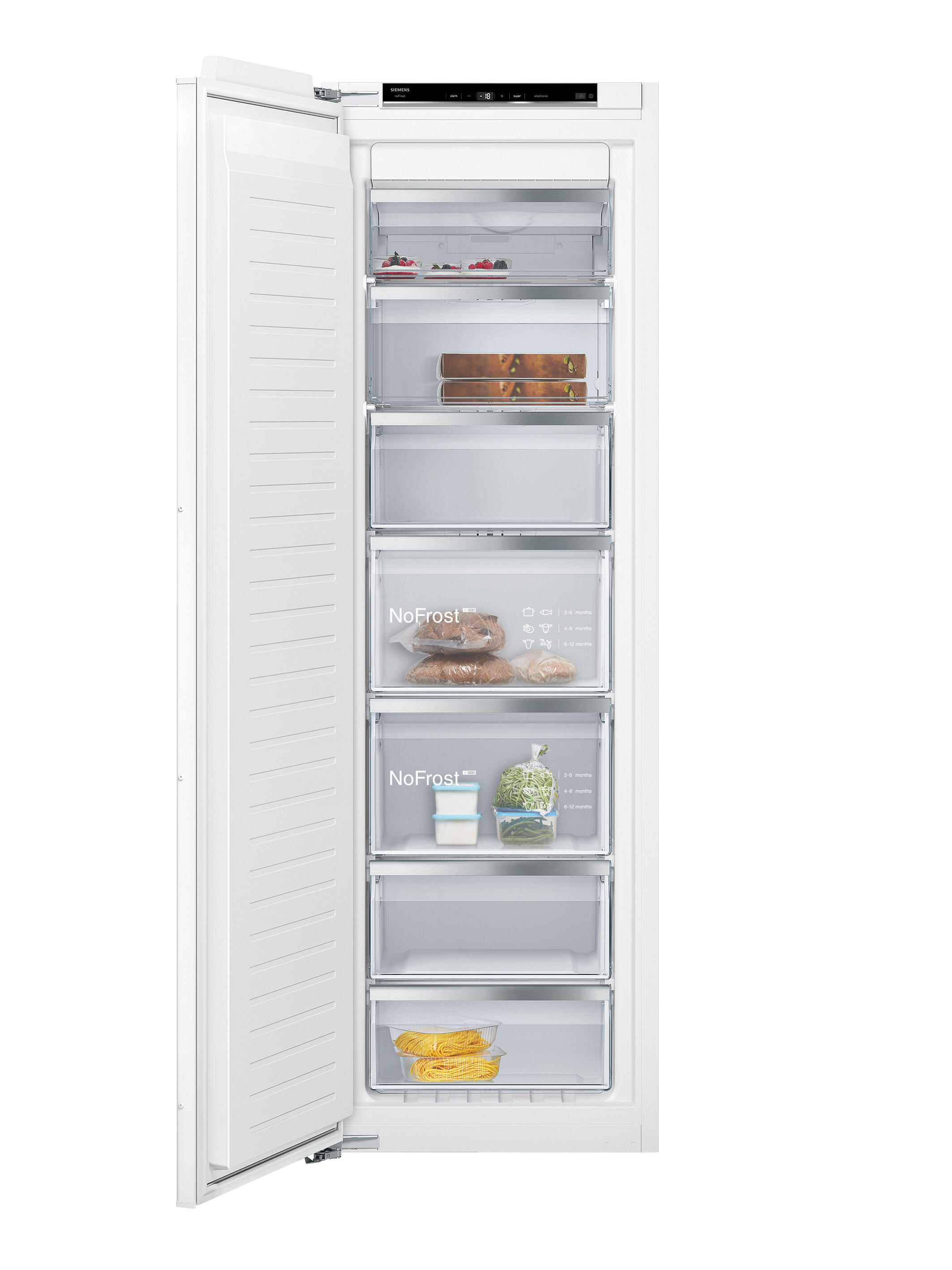 MediaMarkt Siemens Congelador Vertical, Gi81nace0, Serie Iq500, 212 L, 177.2 Cm, No Frost, Cierre Softclose, Sin Panelar - Imagen 2