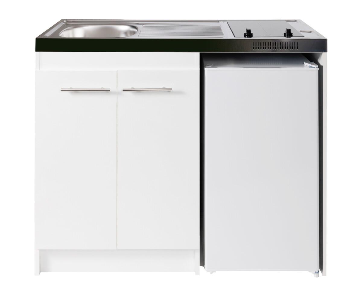 Kitchenette vitrocéramique blanc, l.120 x H.91 x P.60 cm - 2