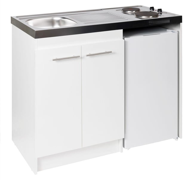 Kitchenette électrique blanc, l.120 x H.91 x P.60 cm