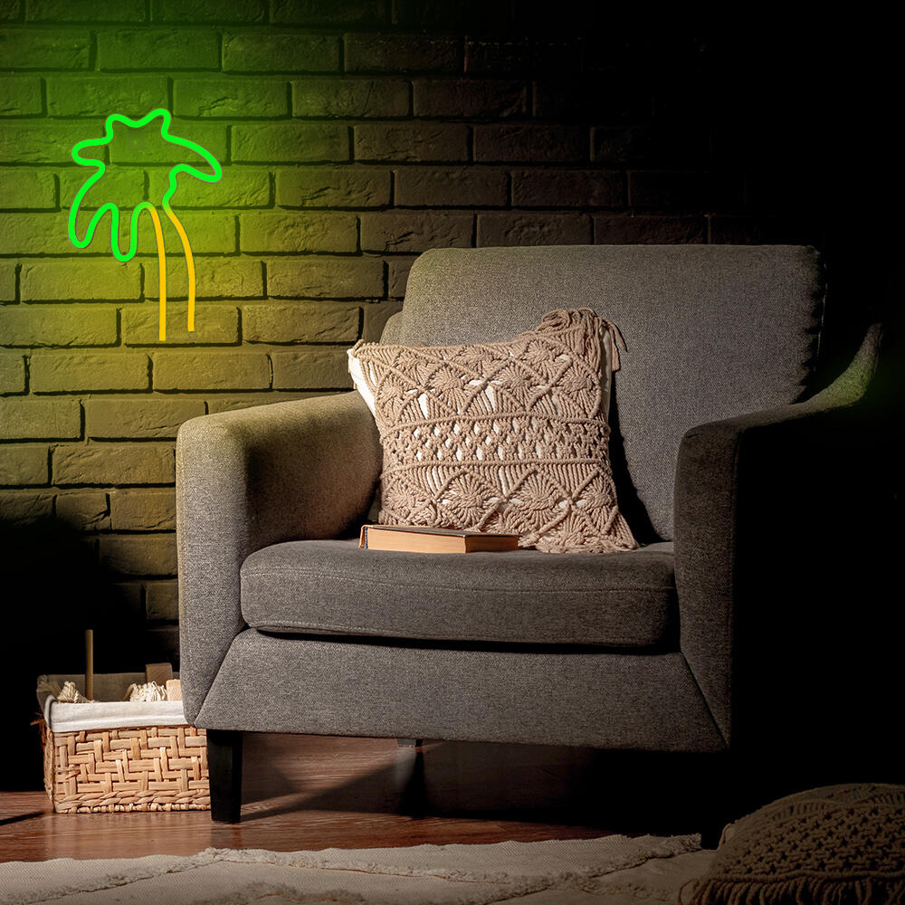 Tira de led neón palmera verde/naranja neolia 145 lm luz verde, naranja ip20