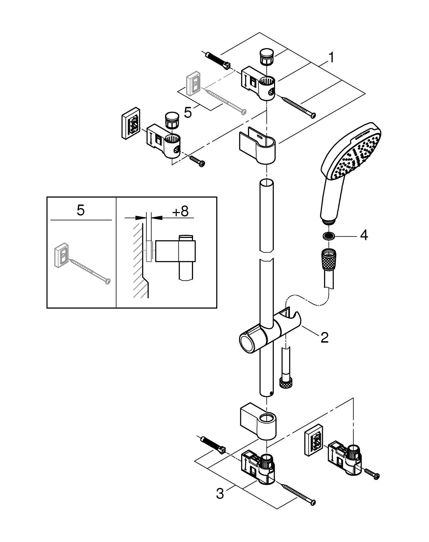 Zestaw natryskowy Vitalio Comfort Grohe - 14