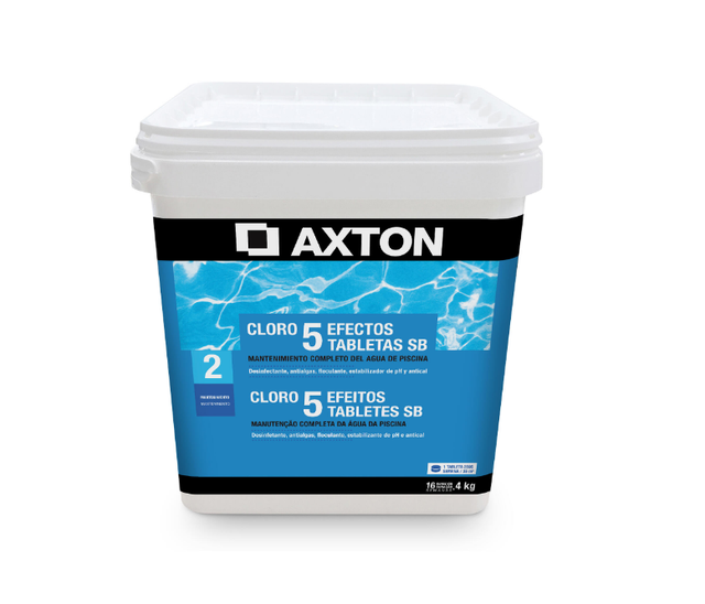 Cloro 5 efeitos para piscina 4 kg Axton