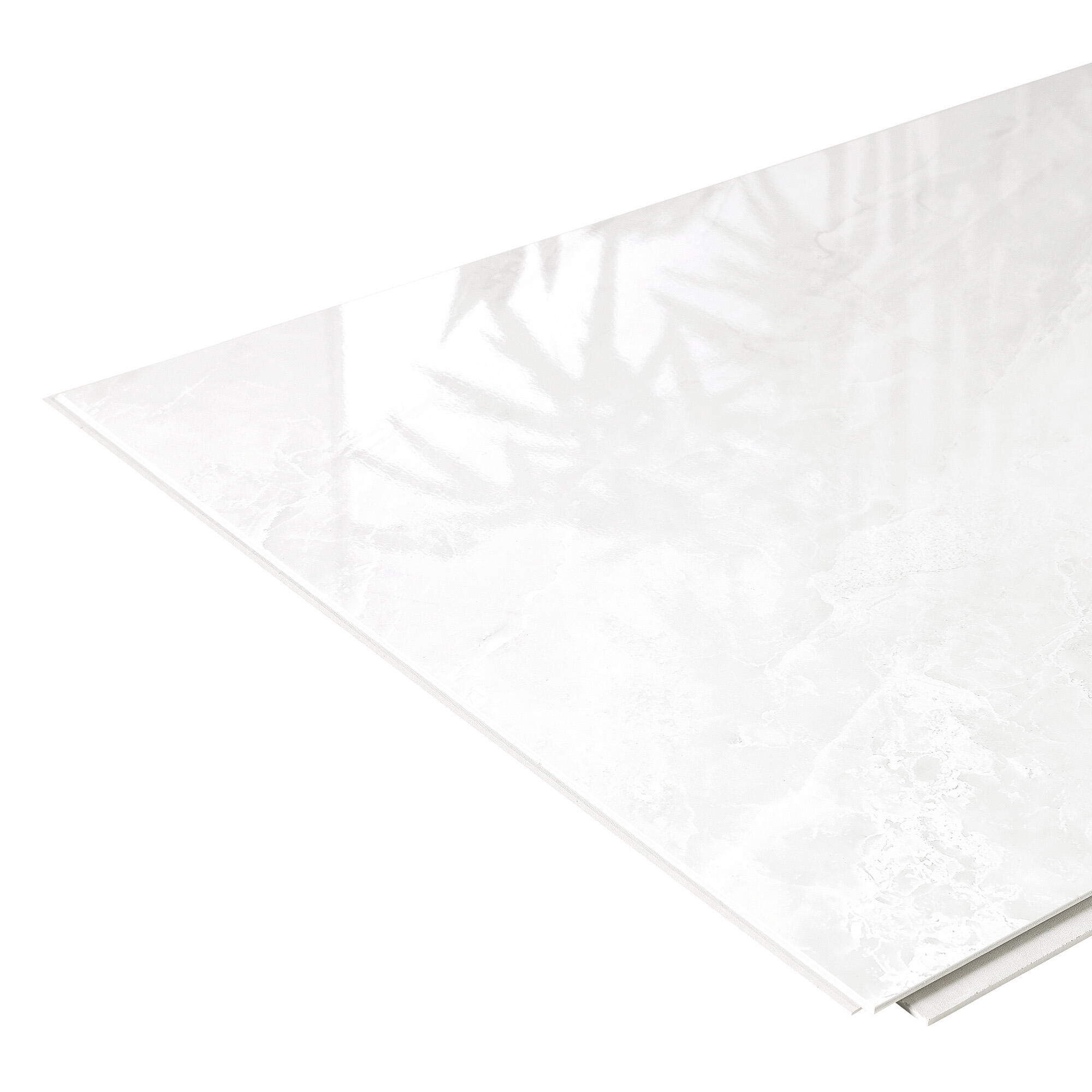 Revestimiento de pared decorativo efecto mármol de PVC serie Dumawall+ Gloss Evora blanco de 90x50cm - 3
